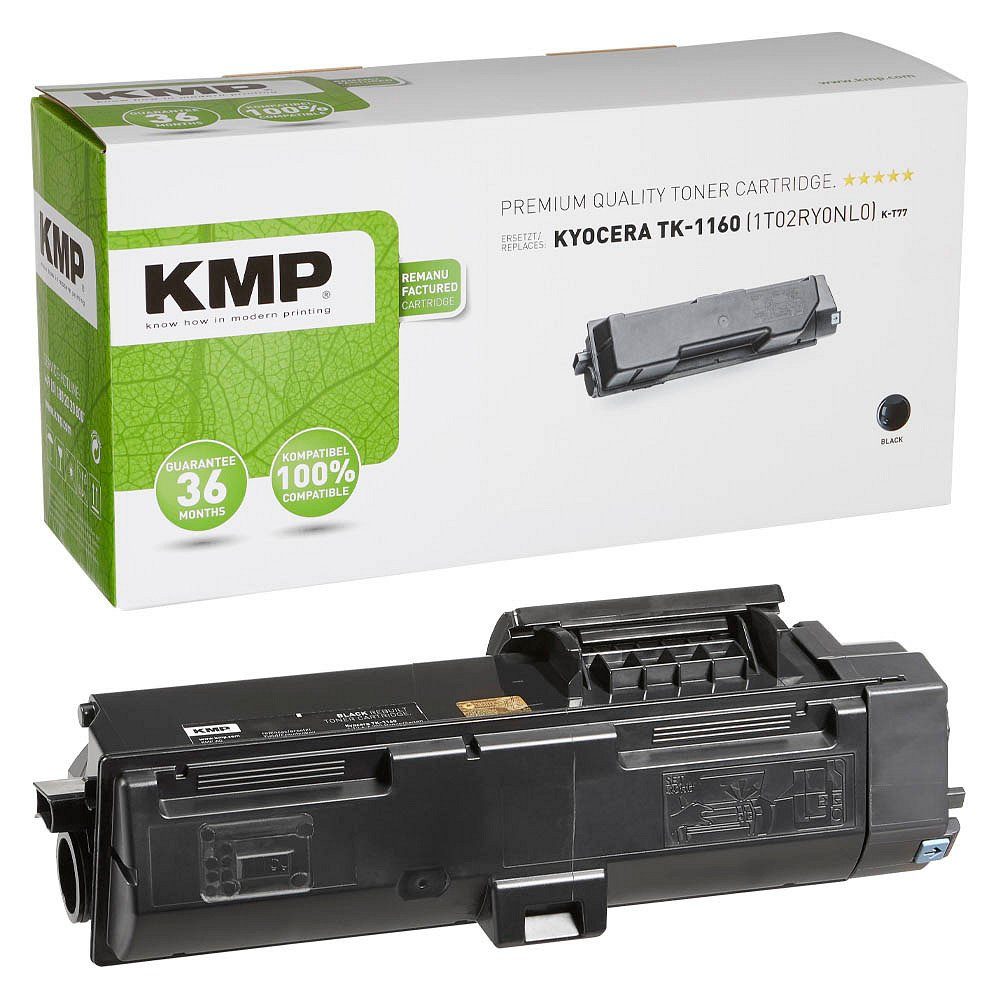 KMP Tonerkartusche 1 Toner K-T77 ERSETZT Kyocera TK-1160 - black, (1-St)