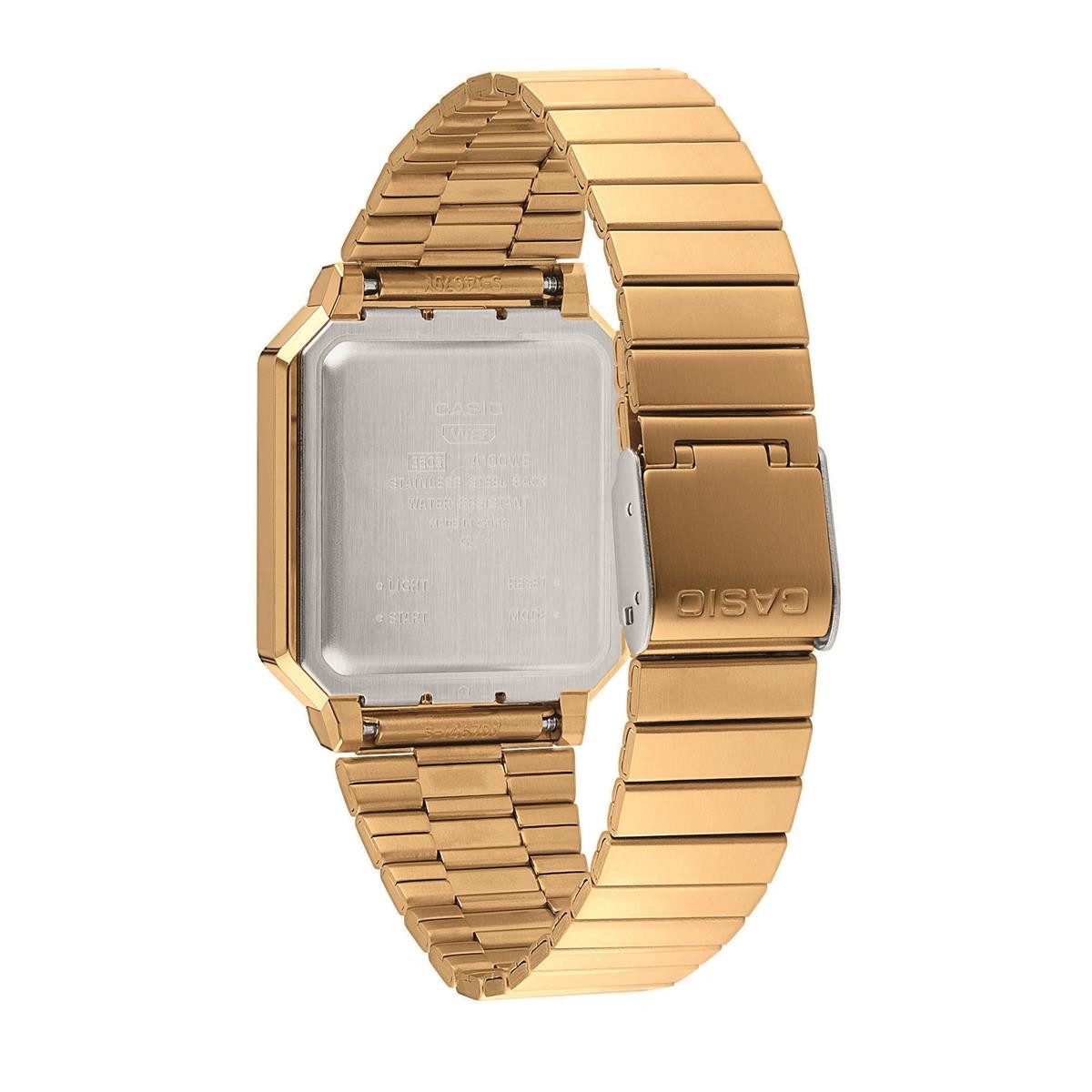 CASIO Quarzuhr Casio Unisex Uhr Vintage A100WEG-9AEF Resin Edelstahl, (1-tlg)
