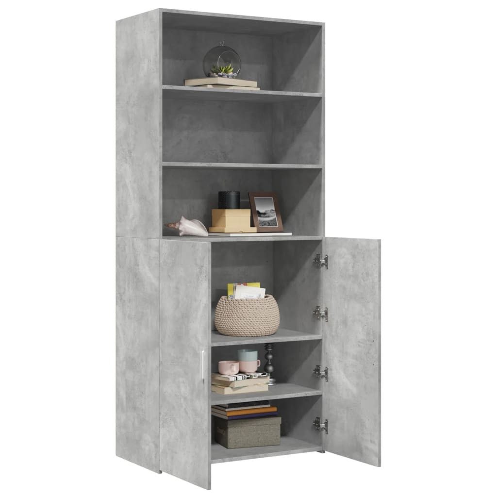 vidaXL Highboard Highboard Betongrau 80x42,5x185 cm günstig online kaufen