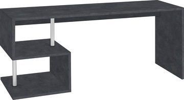möbelando Schreibtisch Esse Angolo (BxHxT: 180x77,5x60 cm), in Schiefer mit einem Einlegeboden