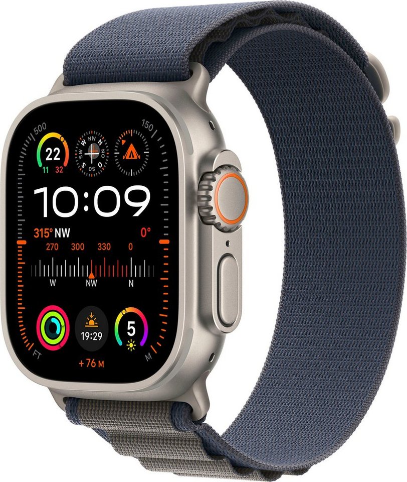 Zoll, mm Loop Alpine 49 10), Small Titanium OS Cellular + Apple Watch Watch Smartwatch Ultra GPS 2 (4,9 cm/1,92
