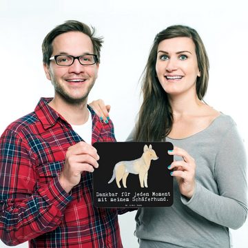Mr. & Mrs. Panda Mauspad Schäferhund Moment - Schwarz - Geschenk, Arbeitszimmer, Designer Maus (1-St), Rutschfest
