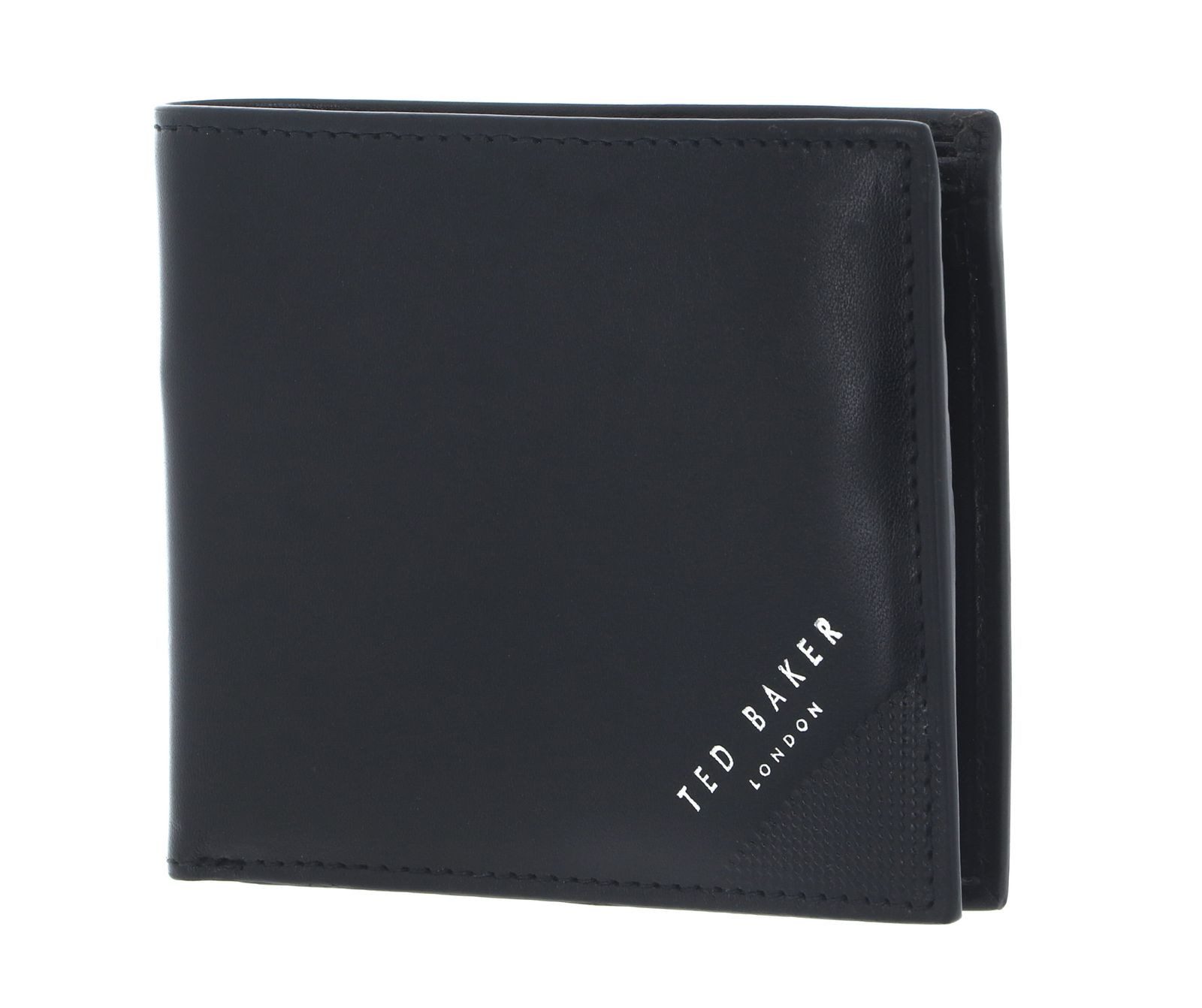 Ted Baker Geldbörse Embossed Corner Leather Bifold Coin Wallet, aus echtem Leder mit RFID-Blocker Schutz