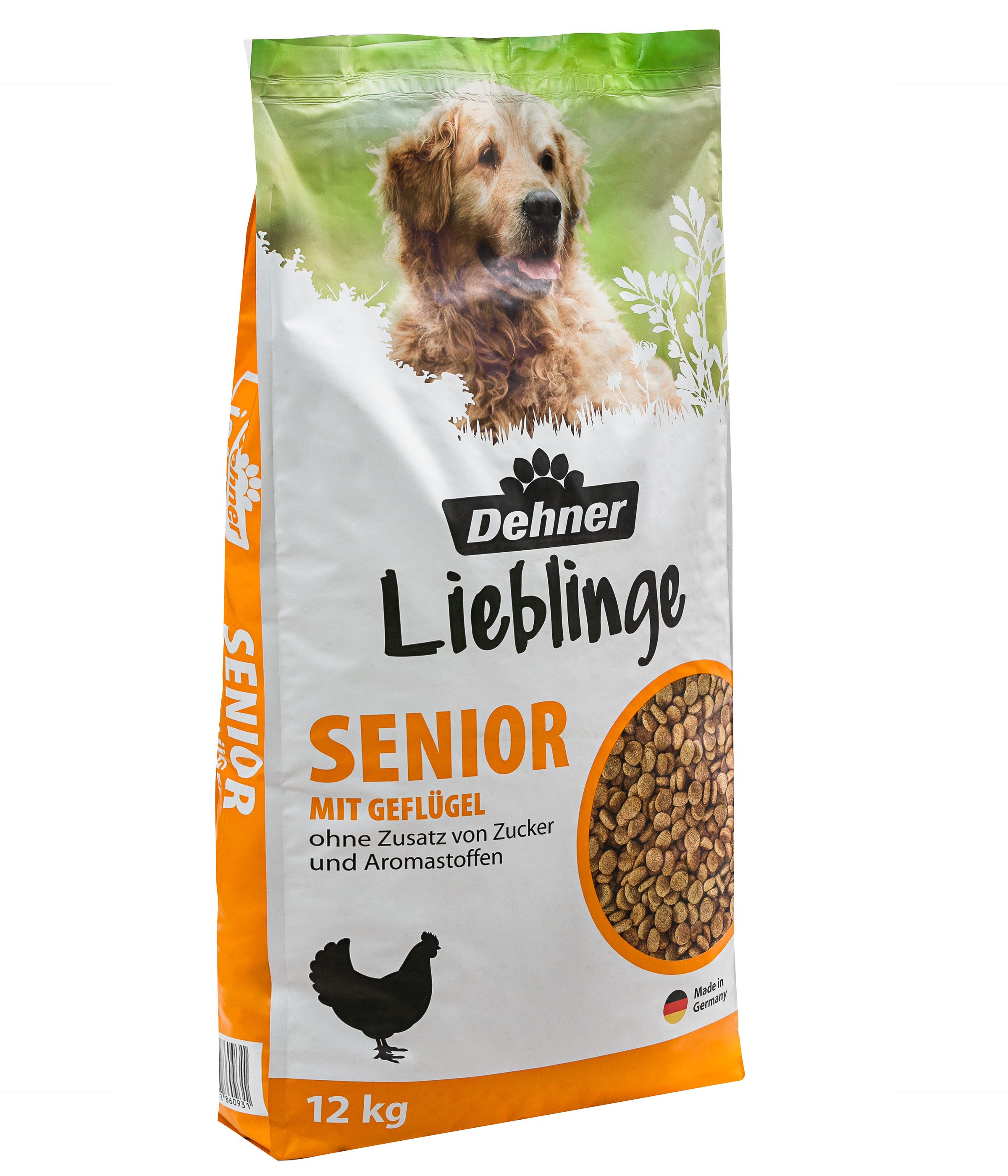 Dehner Lieblinge Senior Geflügel, Kroketten, 12 kg Geflügel, Trockenfutter für: Hunde, Trockenfutter für ältere Hunde