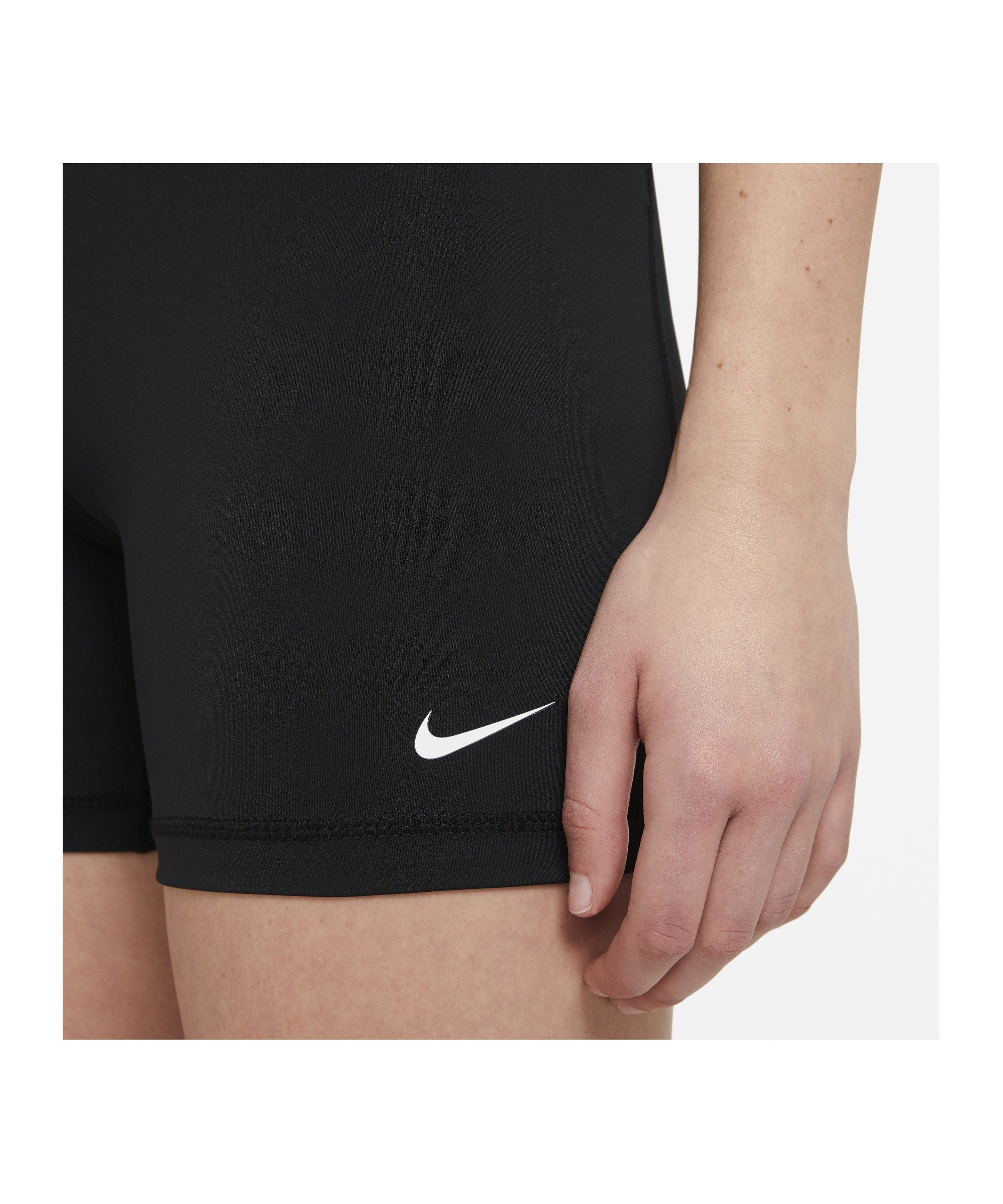 Short Damen Laufshorts Training 5in 365 Nike schwarzweiss Pro