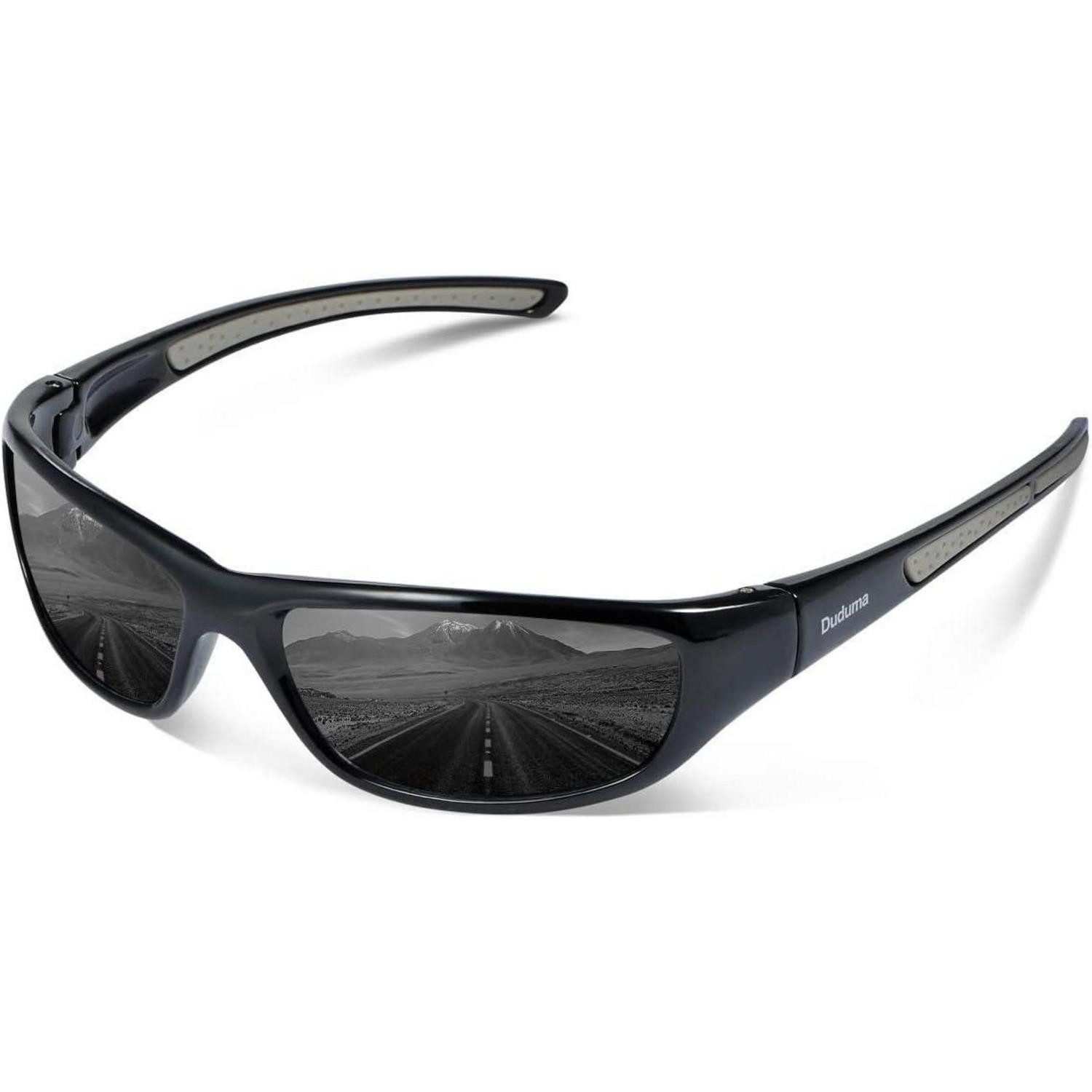 LuxusKollektion Fahrradbrille Sonnenbrille polarisiert UV400 Schwarze Rahmen mit Schwarze Linse