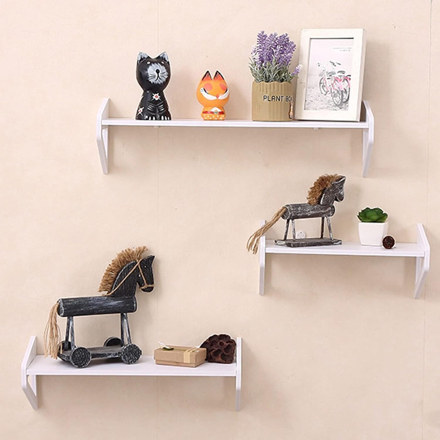 Youyijia Bücherregal 3Pcs Wandregal 25/30/40cm Schweberegal Set Dekotativ R günstig online kaufen