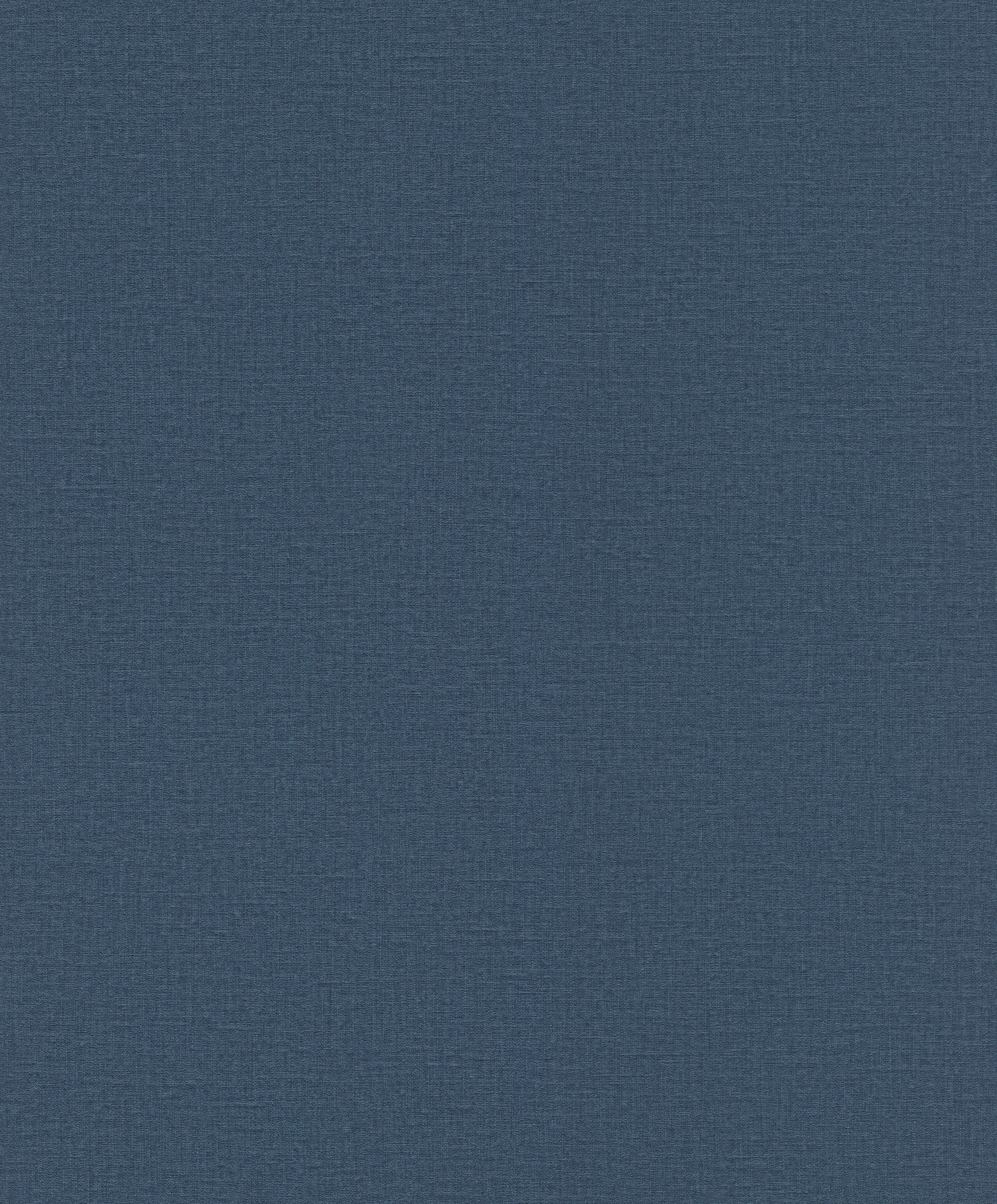 Rasch Vliestapete Stoffoptik - Vinyltapete Uni Blau, Leinenoptik, Textiloptik, (1 Rolle, 1 St., 10,05 m x 0,53 m), gute Lichtbeständigkeit, feucht abwischbar, restlos abziehbar