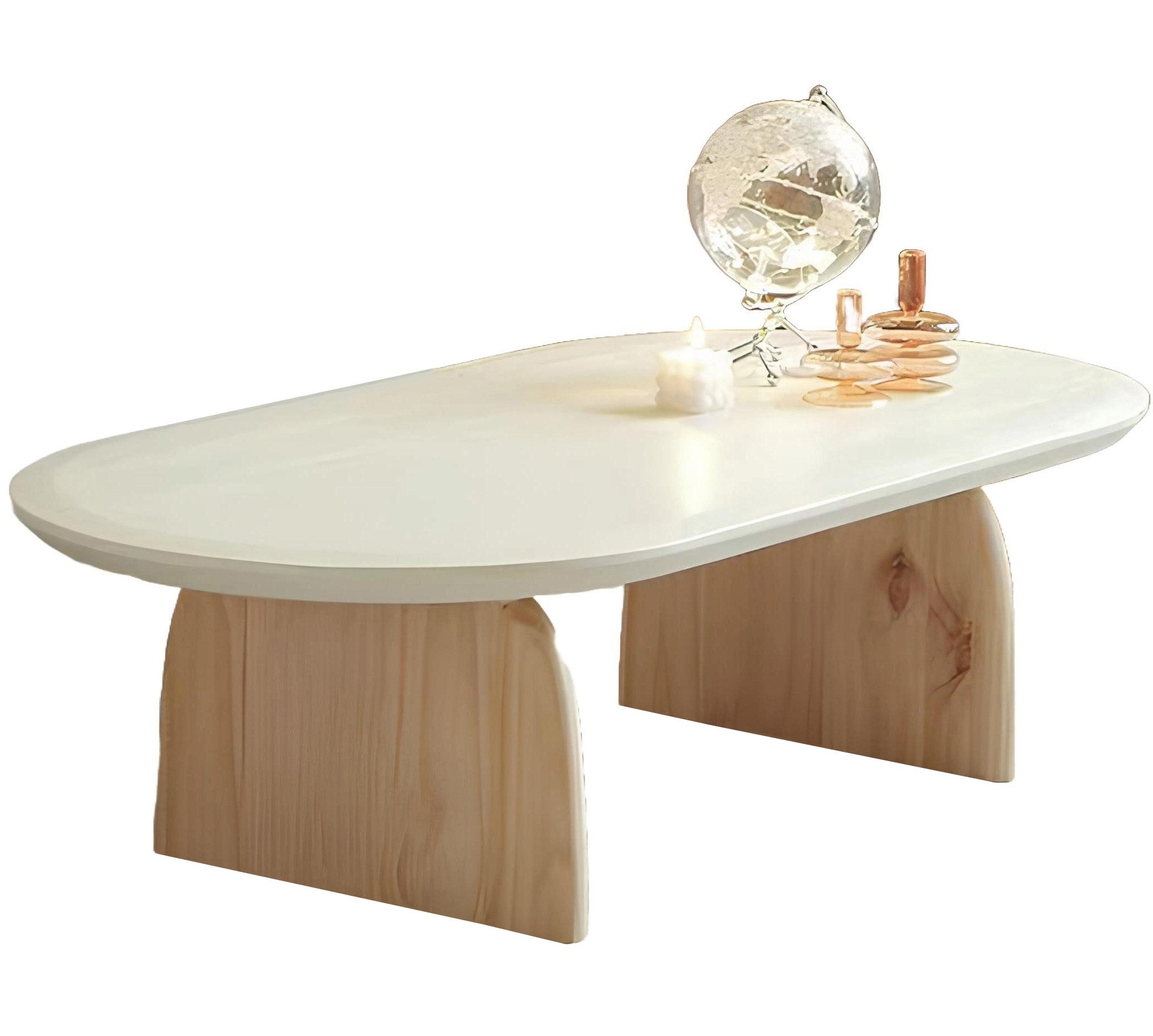 JVmoebel Couchtisch Weißer Beistelltisch aus Holz im modernen Design (1-St., Nur Couchtisch), Made in Europa