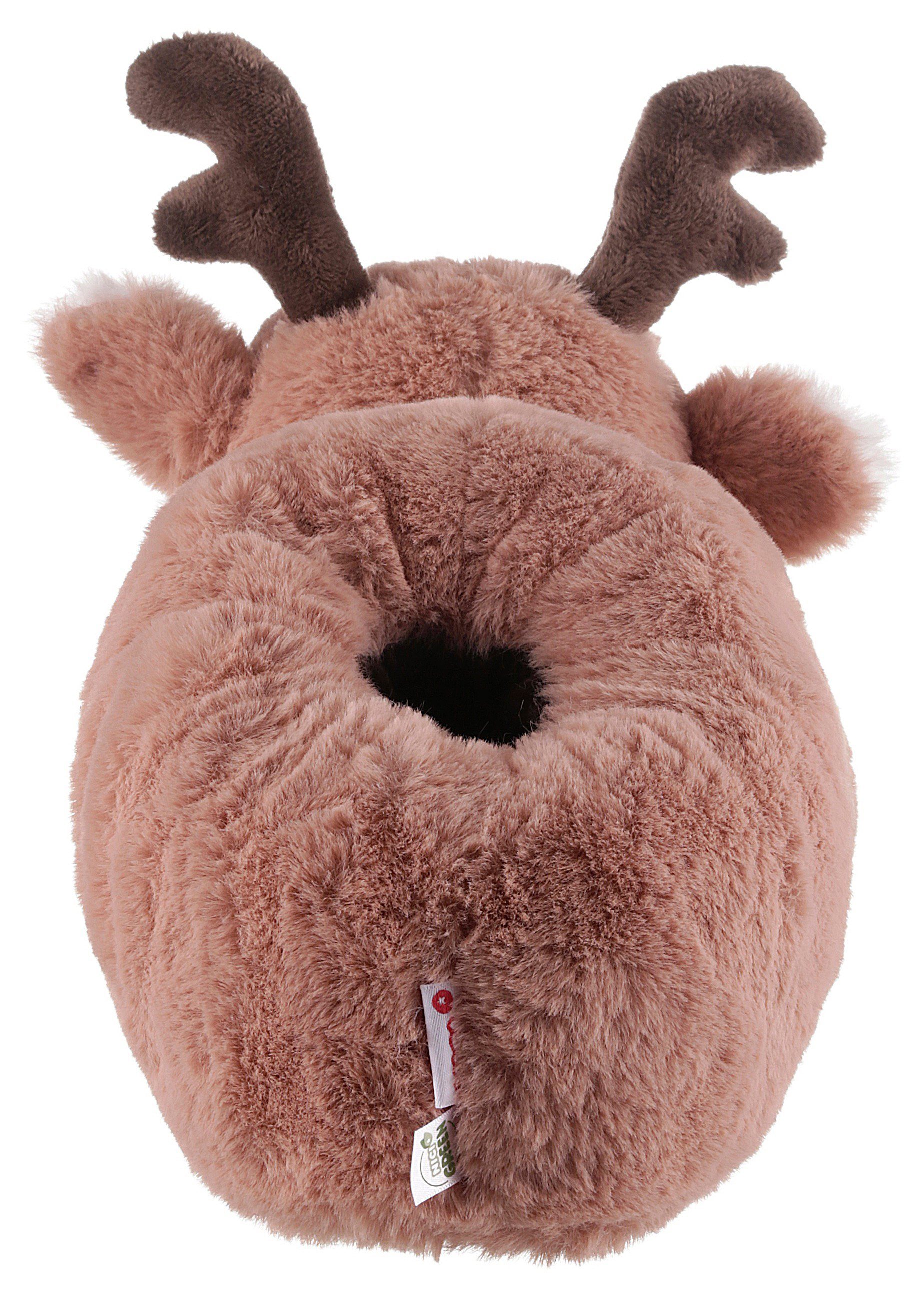 Nici RENTIER JONTE Plüsch Hausschuhe Weihnachts Hausschuh zum Schlupfen