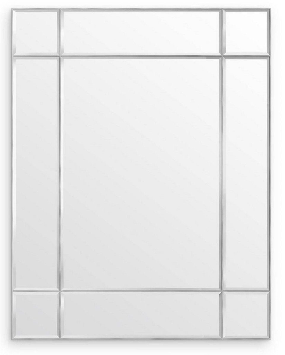 Casa Padrino Luxus Luxus x Spiegel - 180 Schlafzimmer cm Garderoben Wandspiegel x Spiegel Wohnzimmer Wandspiegel 140 - 4 Möbel H. - Silber - Spiegel