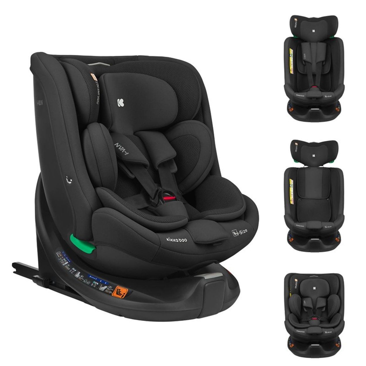 Kikkaboo Autokindersitz Kindersitz i-Van i-Size, ab: 0, bis: 12, (40-150cm) Isofix Gruppe 0+/1/2/3 Kopfstütze