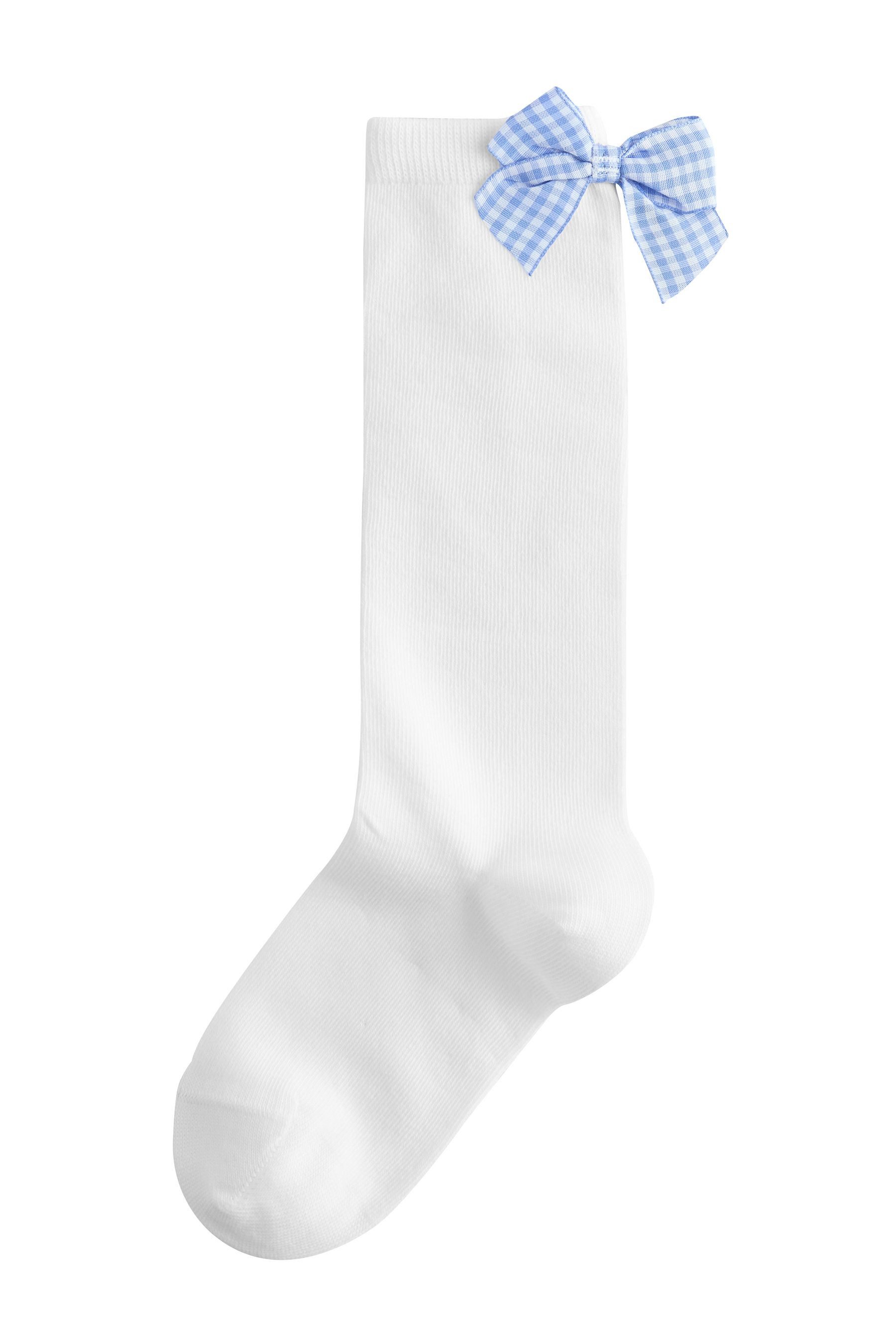 Next Kniestrümpfe Kniestrümpfe mit Schleife und Baumwollel, 2er-Pack (2-Paar)