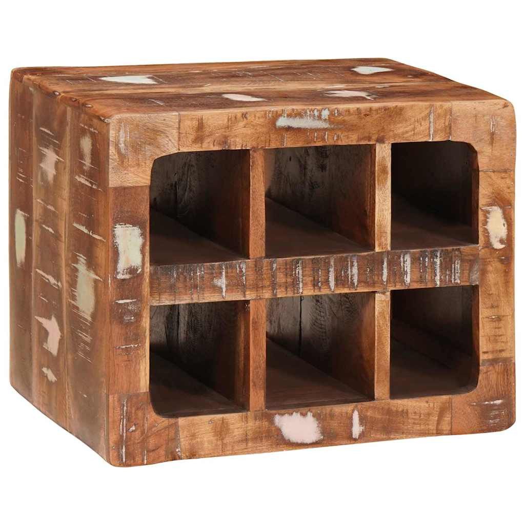vidaXL Weinregal Weinregal Braun 44 x 30 x 35 cm Massives upgecyceltes Holz, 1-tlg.