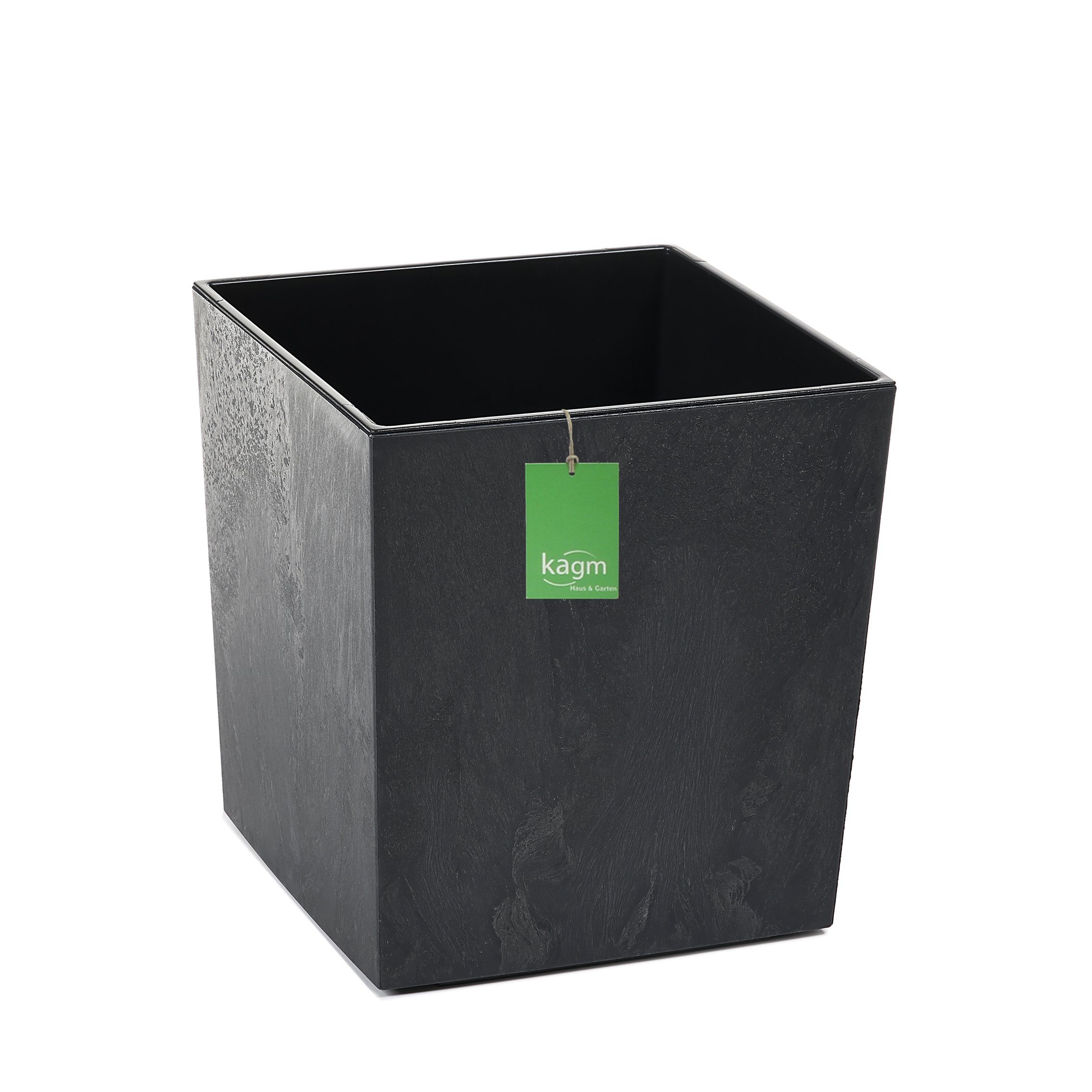 KAGM Pflanzkübel Blumenkübel Blumentopf in Betonoptik mit Pflanzeinsatz (inkl. Pflanzeinsatz)