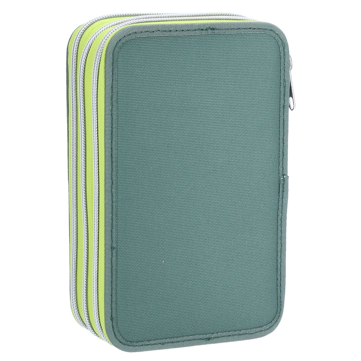 Depesche Geldbörse Depesche 3-Fach Federtasche Dino World REFLECTOR grün