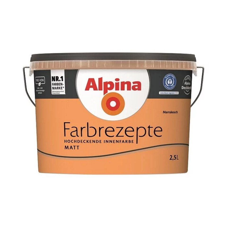 Alpina Wand- und Deckenfarbe Farbrezepte 2,5 Liter Marrakesch Matt