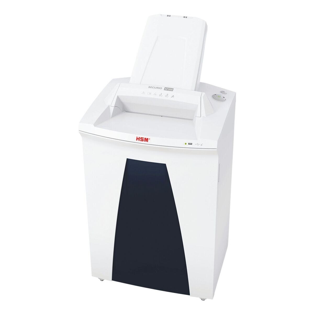 HSM Aktenvernichter SECURIO AF500, Partikelschnitt 4,5x30 mm, Autofeed / Einzelblatt-Einzug, 82 Liter