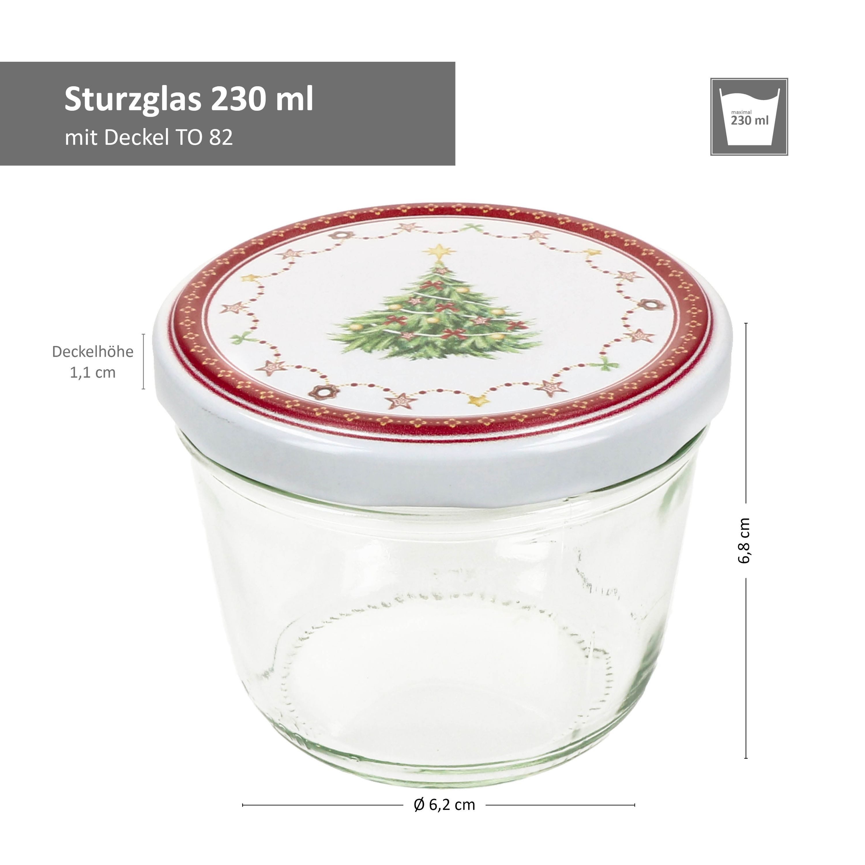 MamboCat Einmachglas 25er Set Sturzglas 230ml Einmachglas + TO-Deckel 82 Weihnachtstraum, Glas – Bild 5 von 5