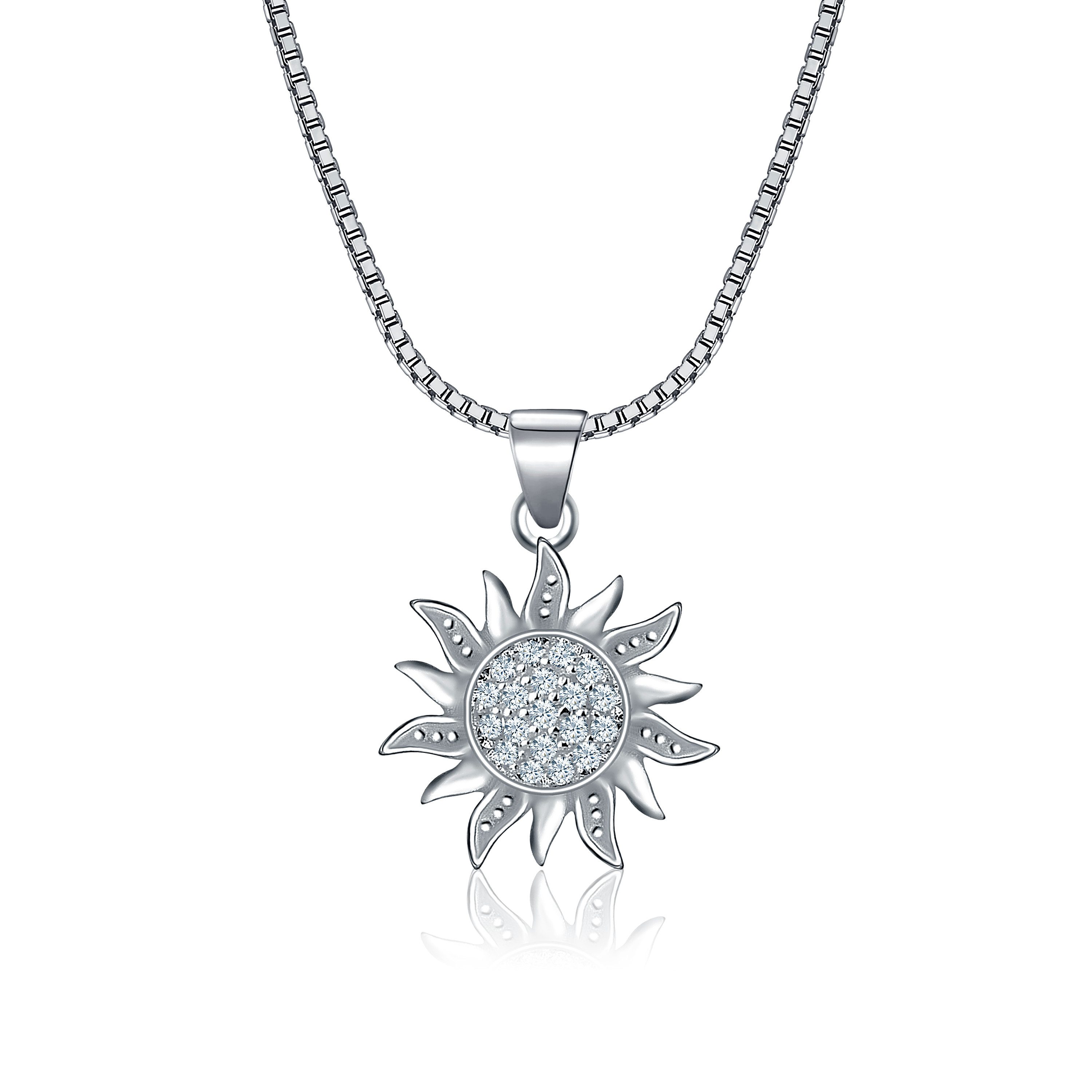 Kette mit Anhänger Damen Silber Halskette Glücksbringer