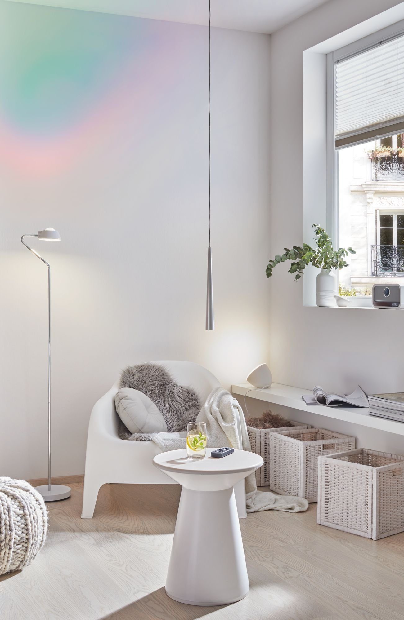 Paulmann LED Pendelleuchte Gutta 1x7W Alu gebürstet 230V Metall, LED fest integriert, Warmweiß