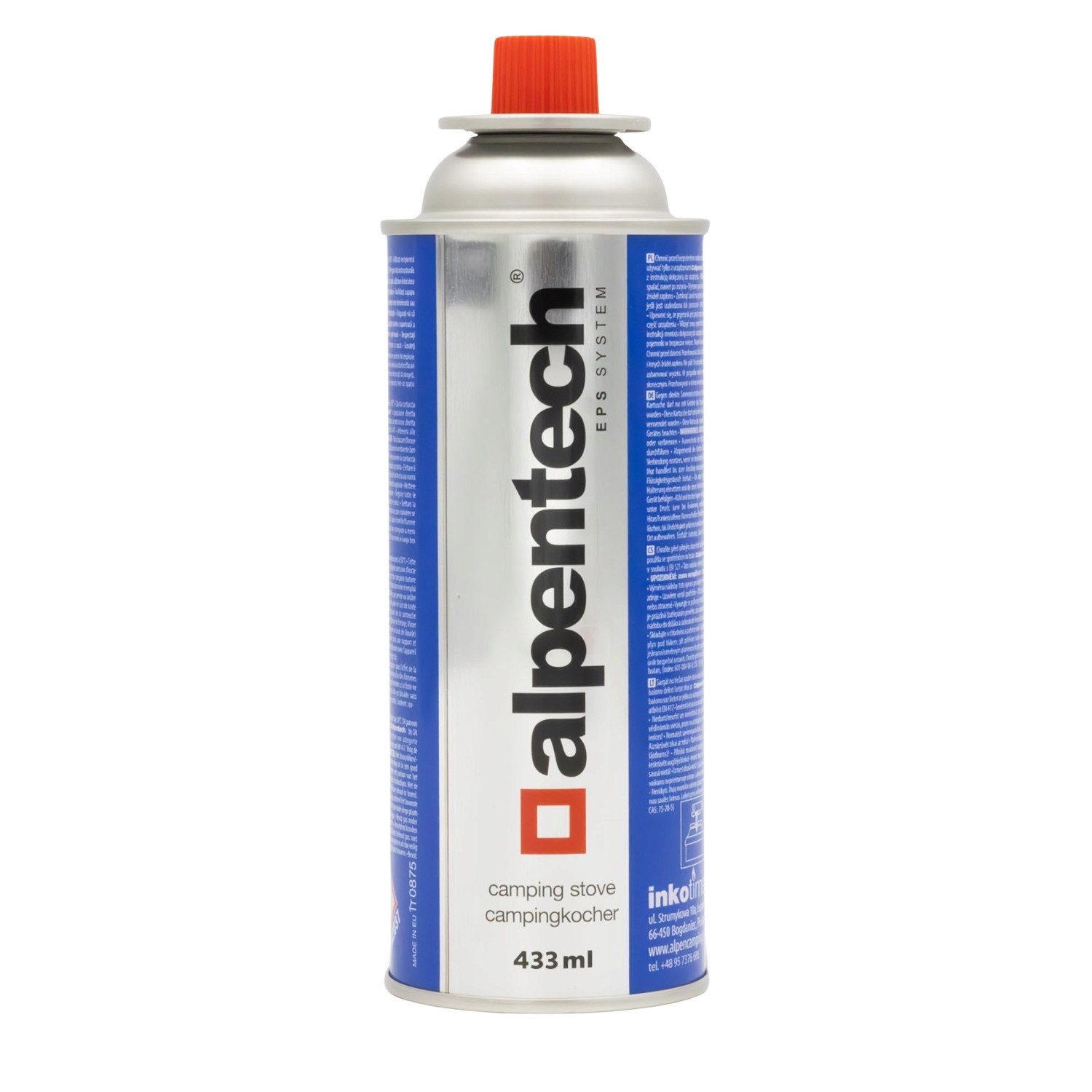 Alpentech Gaskartusche Gaskartusche 433ml Gas für Kocher, 1 St., Isobutan