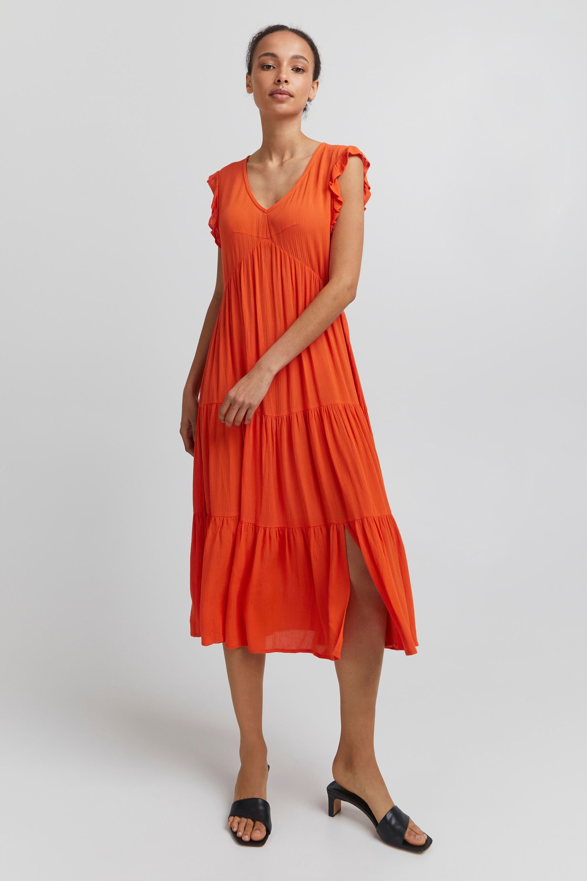 Ichi A-Linien-Kleid IHMARRO DR2 - 20116367 Red (171562) Mandarin