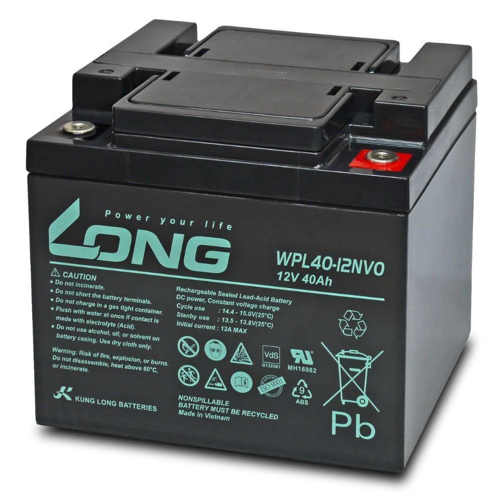 Kung Long Kung Long WPL40-12NV0 12V 40Ah Pb Batterie Bleigel AGM Bleiakkus