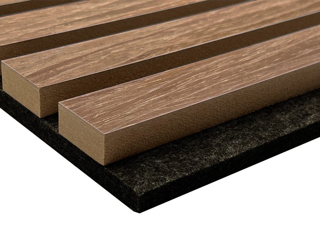 Timefloor Wandpaneel Timefloor Akustikpaneel Dekor-Wandpaneele Quadrado Walnut Oak geölt, BxL: 60x60 cm