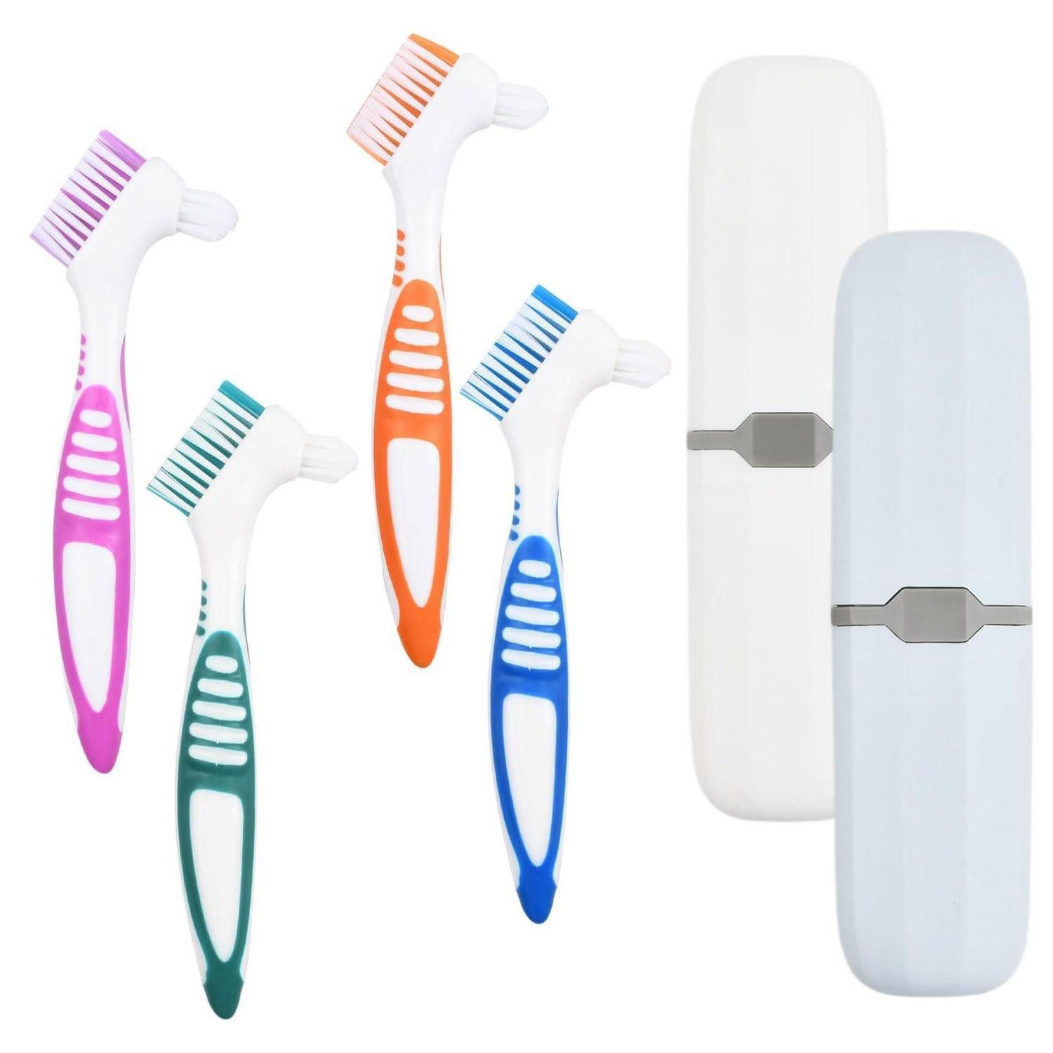 LuxusKollektion Zahnbürste Prothesenbürsten-Set 4er-Pack