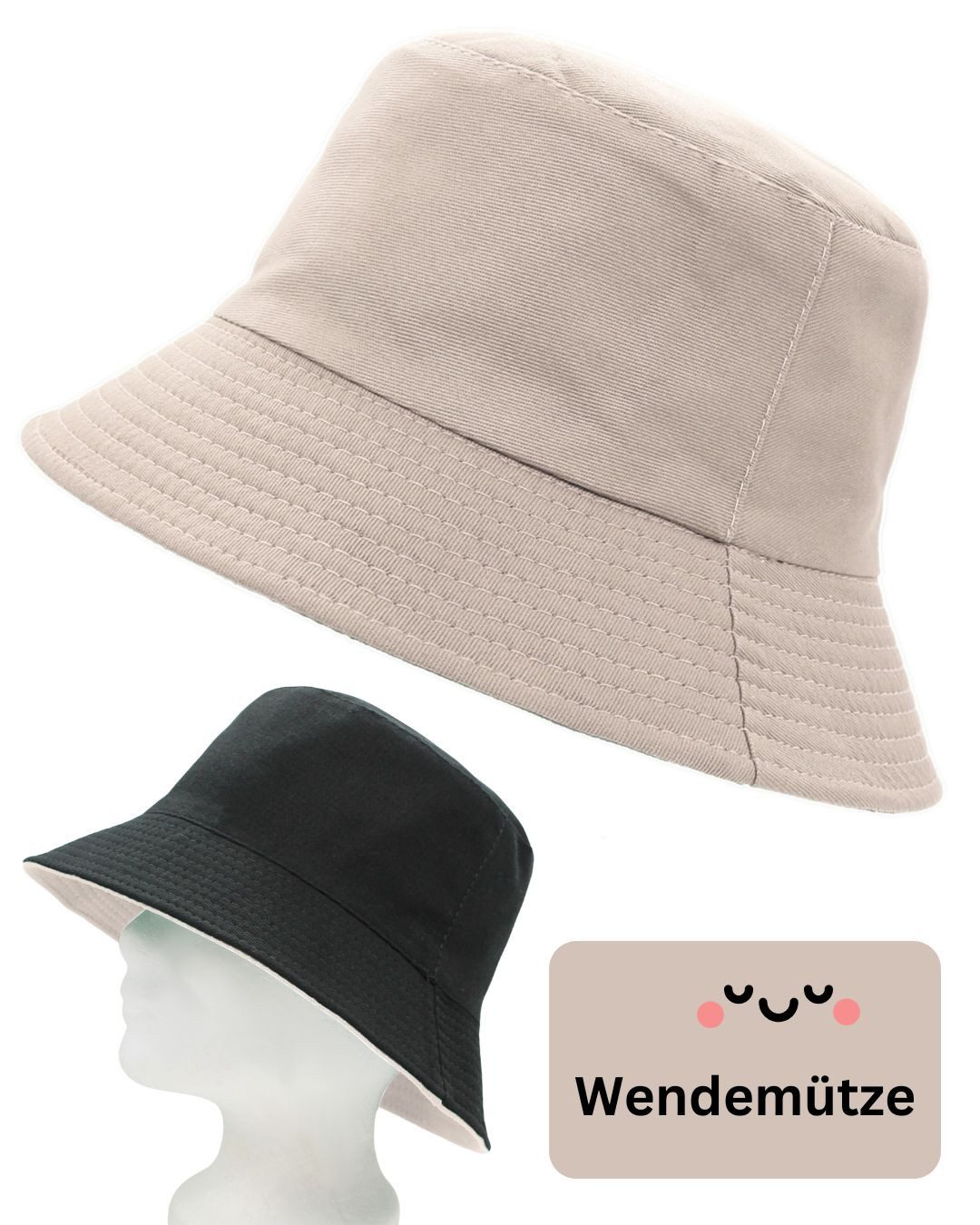 dy_mode Fischerhut Unisex Bucket Hat Herren Anglerhut Fischerhut Damen Mütze Wendemütze Wende Mütze