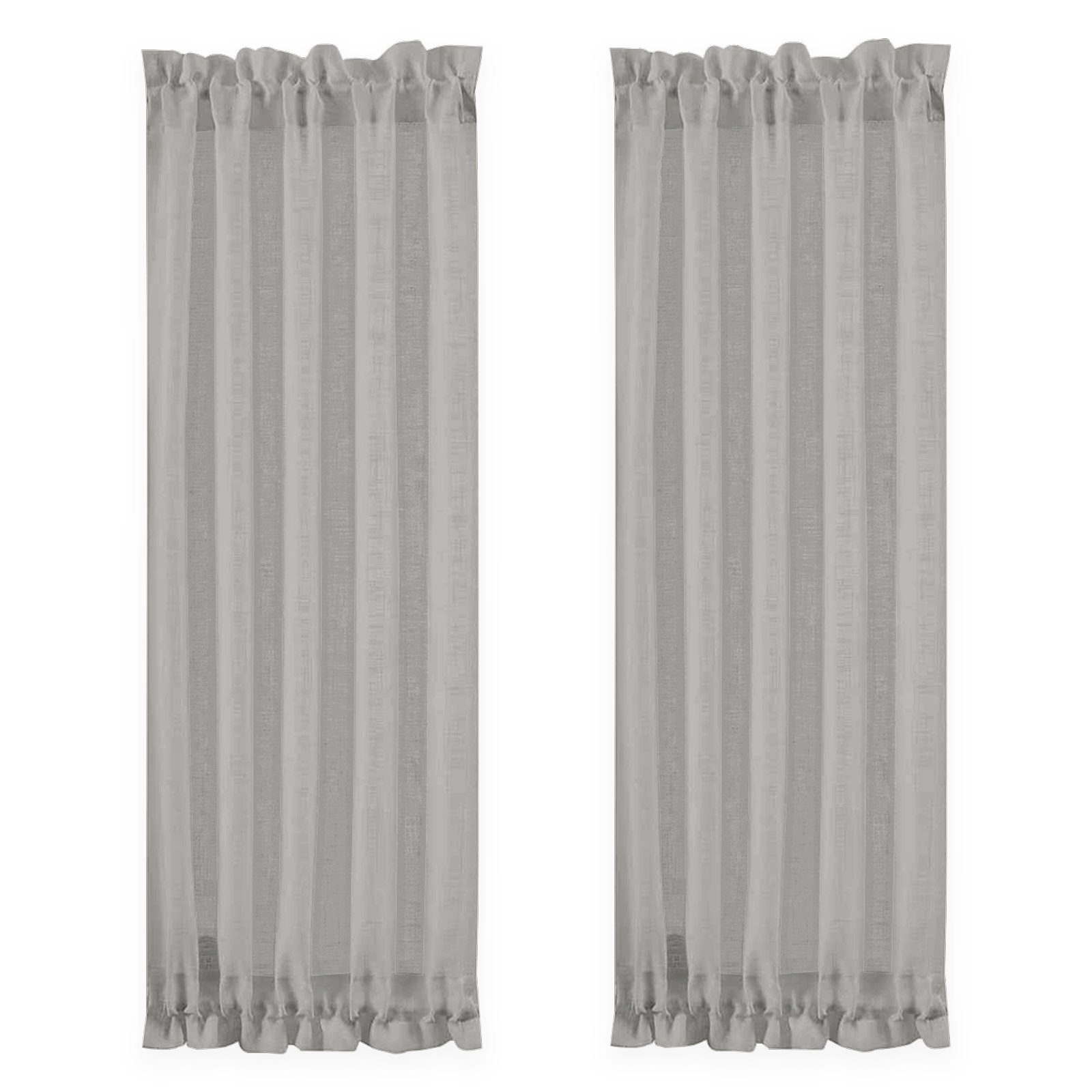 Grau Französische transparent, St), HOMEIDEAS, Stangendurchzug Türvorhang, (1