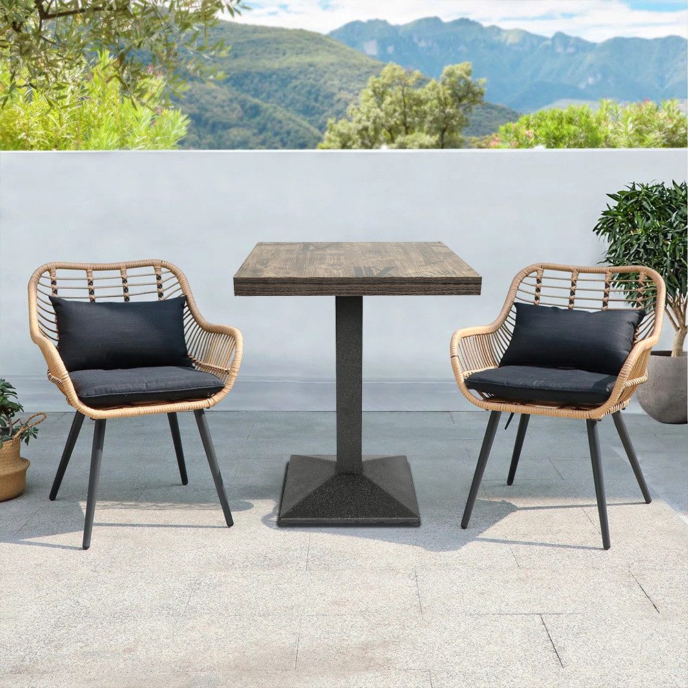 JEOBEST Esstisch Esszimmertisch 60x60cm Quadratisch Küchentisch, Metallbeinen, Stabilem Standfuss, für 4 Personen – Bild 4 von 5