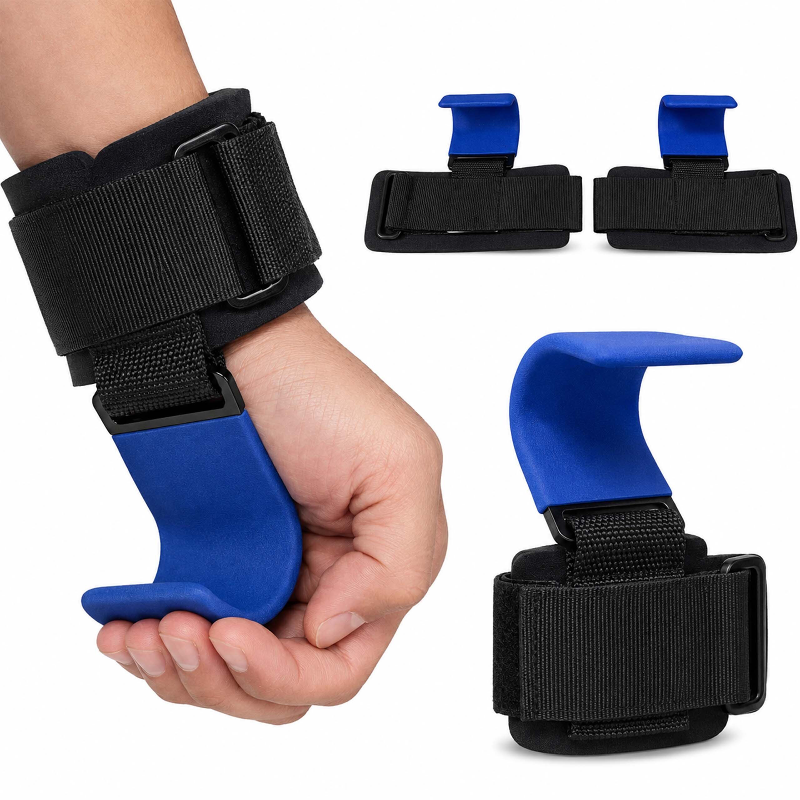 relaxdays Zughilfe Krafttraining 2er Set (2-tlg), blau