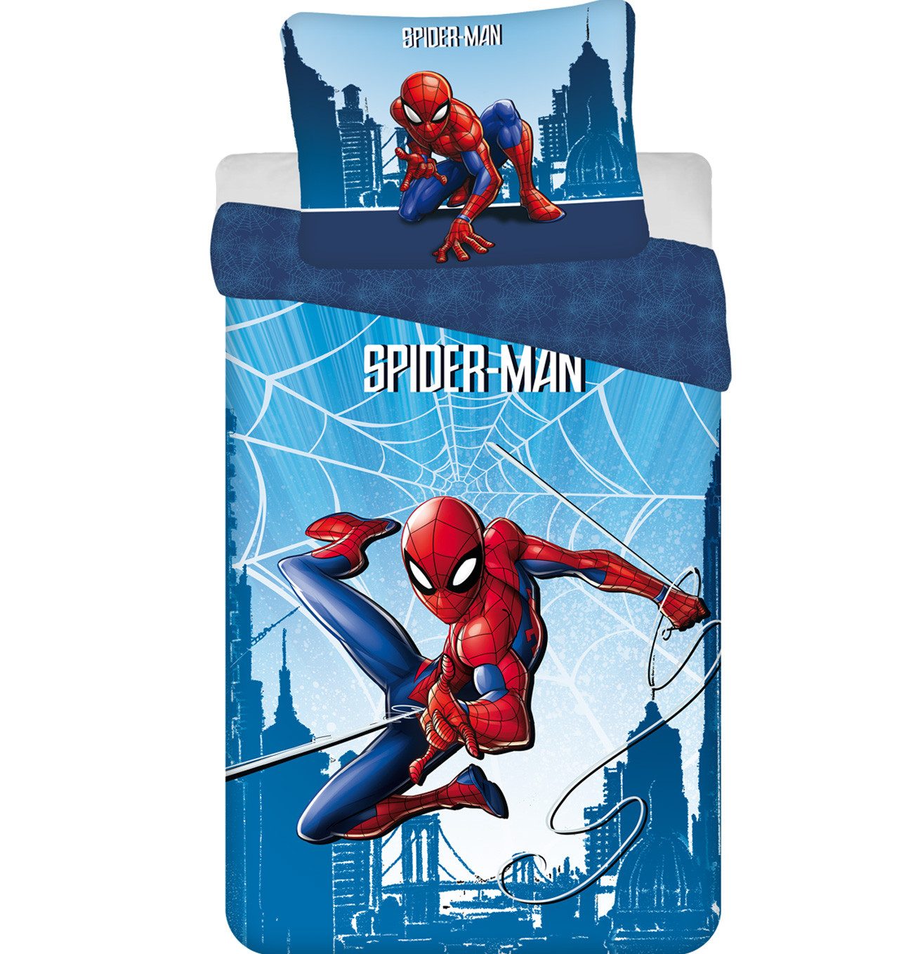 Spiderman Wendebettwäsche Spiderman Wende Bettwäsche Kopfkissen Bettdecke 1 günstig online kaufen