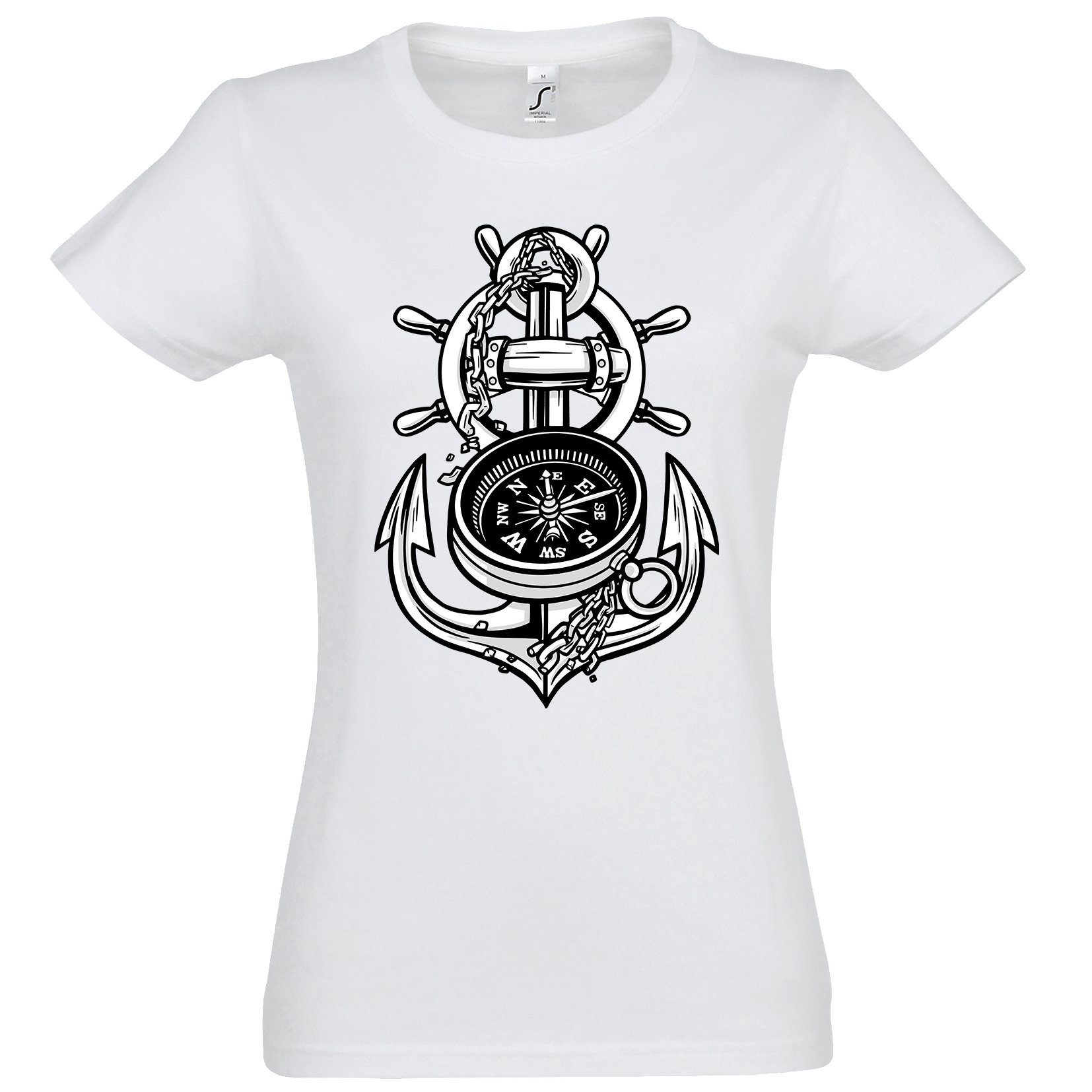 Youth Designz T-Shirt Anker Kompass Damen günstig online kaufen