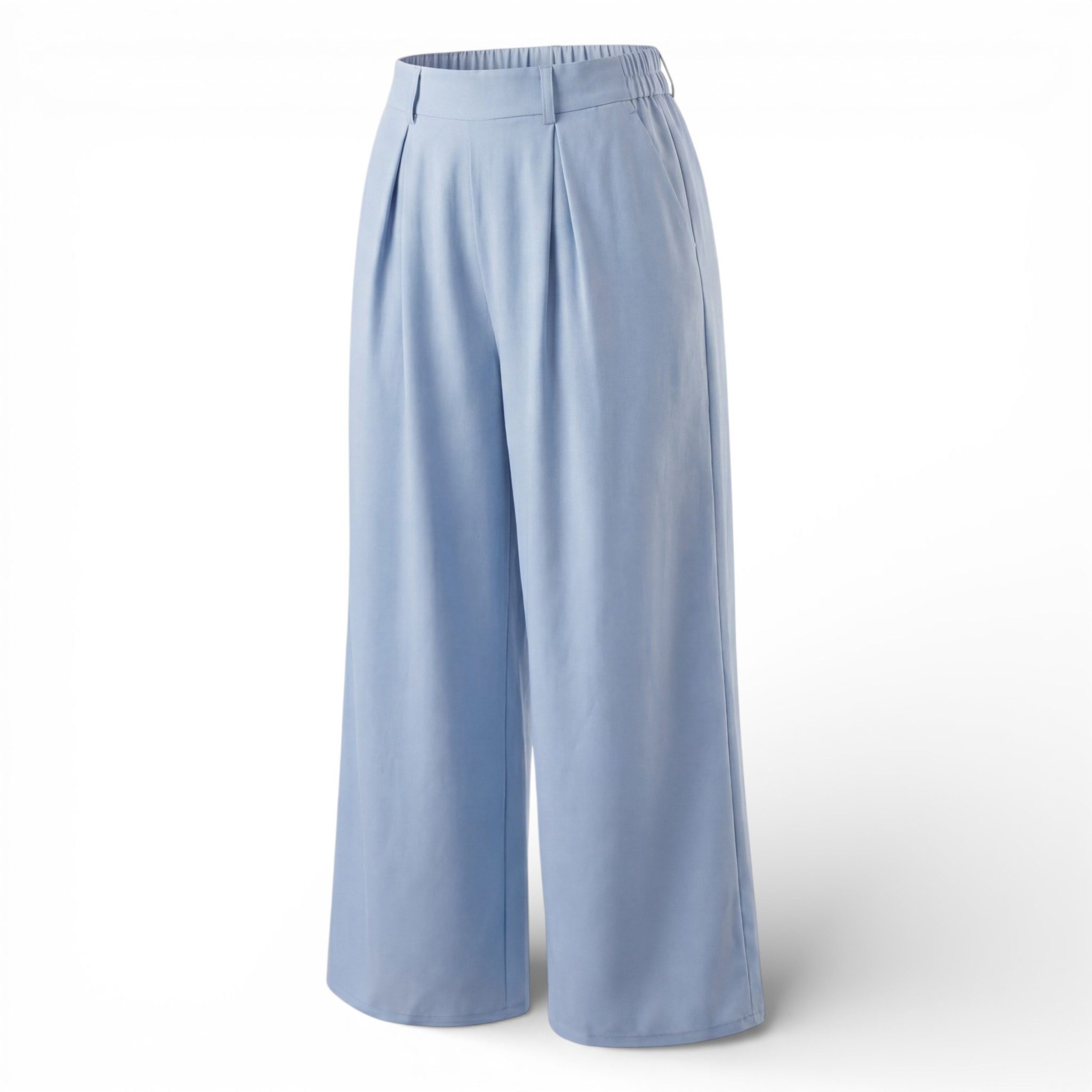 Aurela Damenmode Culotte Damen Sommerhose Wide Leg Bundfalten Hose Palazzo günstig online kaufen