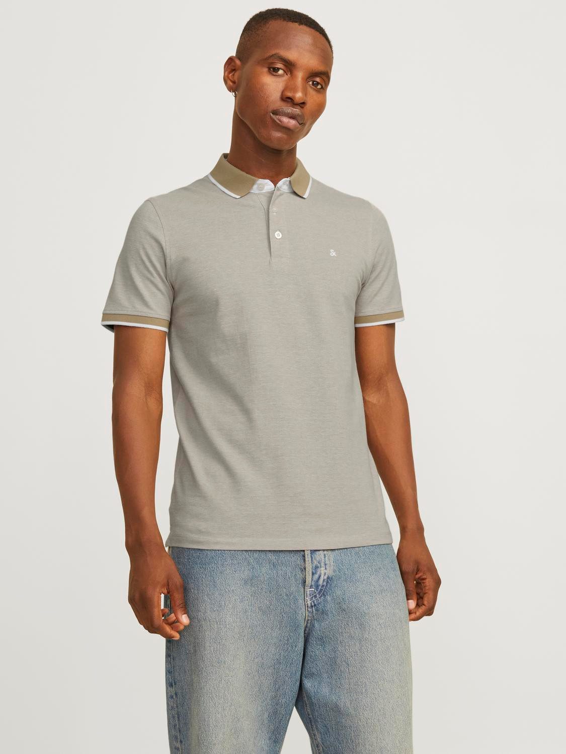 Jack & Jones Poloshirt JJEPAULOS Slim Fit, sportlich-elegant, mit Stickerei und Knopfleiste (Packung, 2-tlg) Baumwolle, slim fit