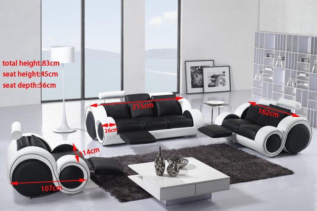 Designer Sofa moderne 3+1+1 Sitzer Made Europe in JVmoebel Sofagarnitur Möbel Luxus Neu,