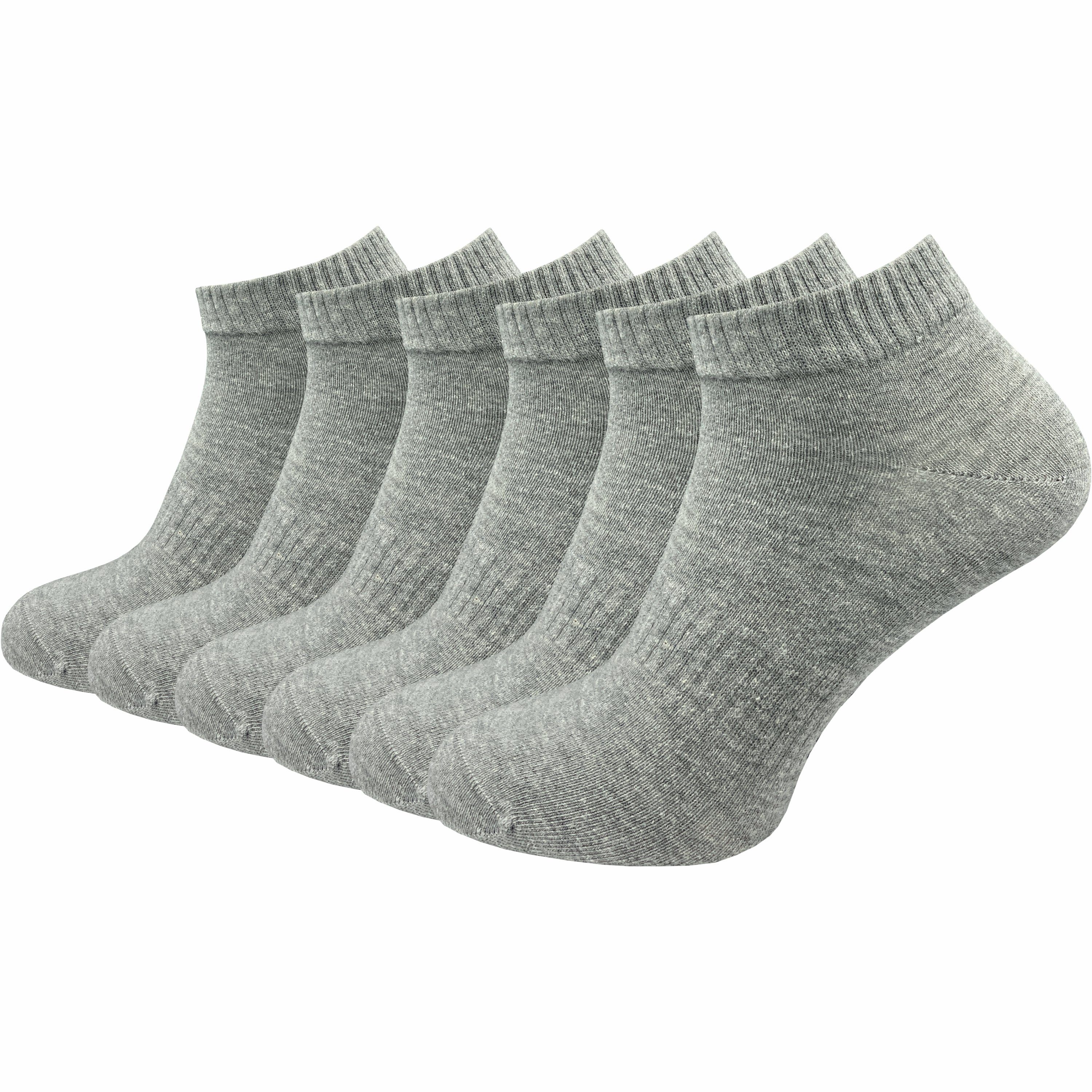 GAWILO Kurzsocken für Damen und Herren - Quartersocken aus Baumwolle (6 Paar) Kein Rutschen dank Rippbund - Etwas länger als Sneaker Socken