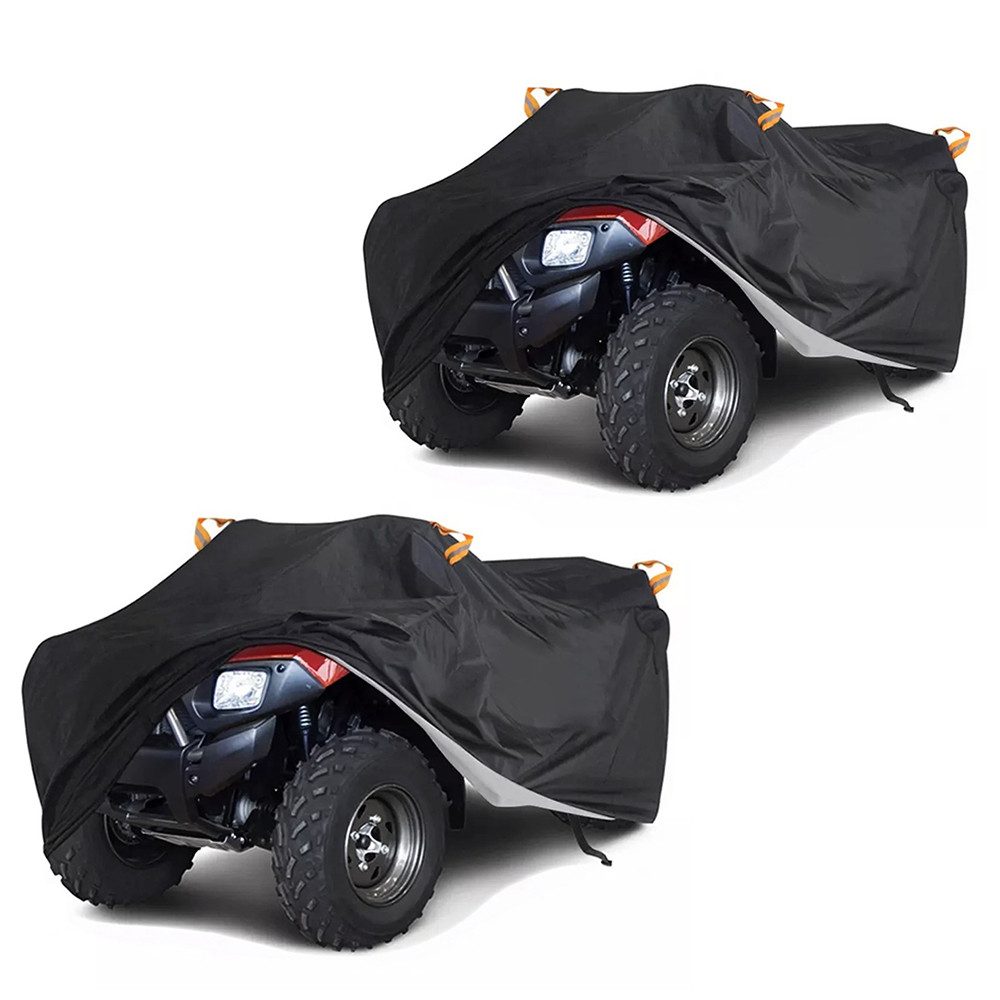 Tourtecs Abdeckhaube Set 2x Abdeckplane Quad XL 190T / Abdeckhaube ATV mit Griffen schwarz