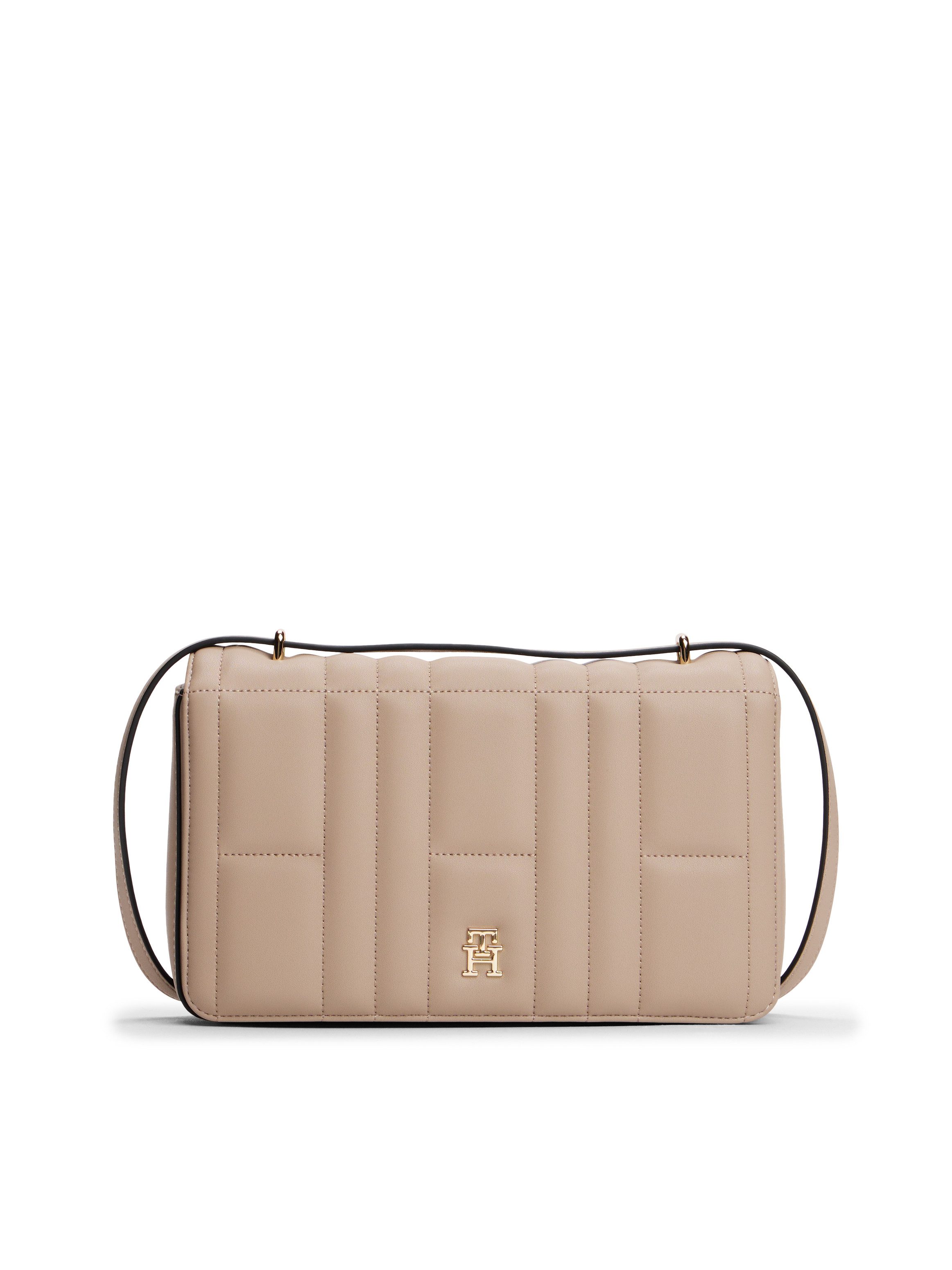 Tommy Hilfiger Umhängetasche TH FEMININE CONV CROSSOVER, Damen-Schultertasche, Clutch, Minibag mit modischer Steppung