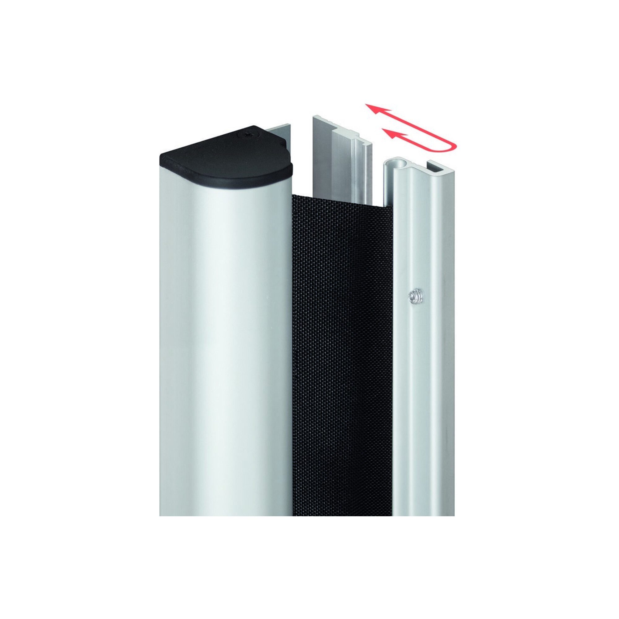ASSA ABLOY Hutprofil Fingersch.Rollo FSR 6000 Quick L.1925mm BG silberf.PLANET