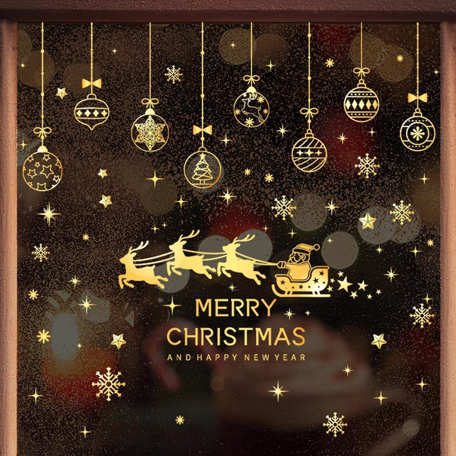 LuxusKollektion Fensterbild Fensterbilder Weihnachten Gold 150stk