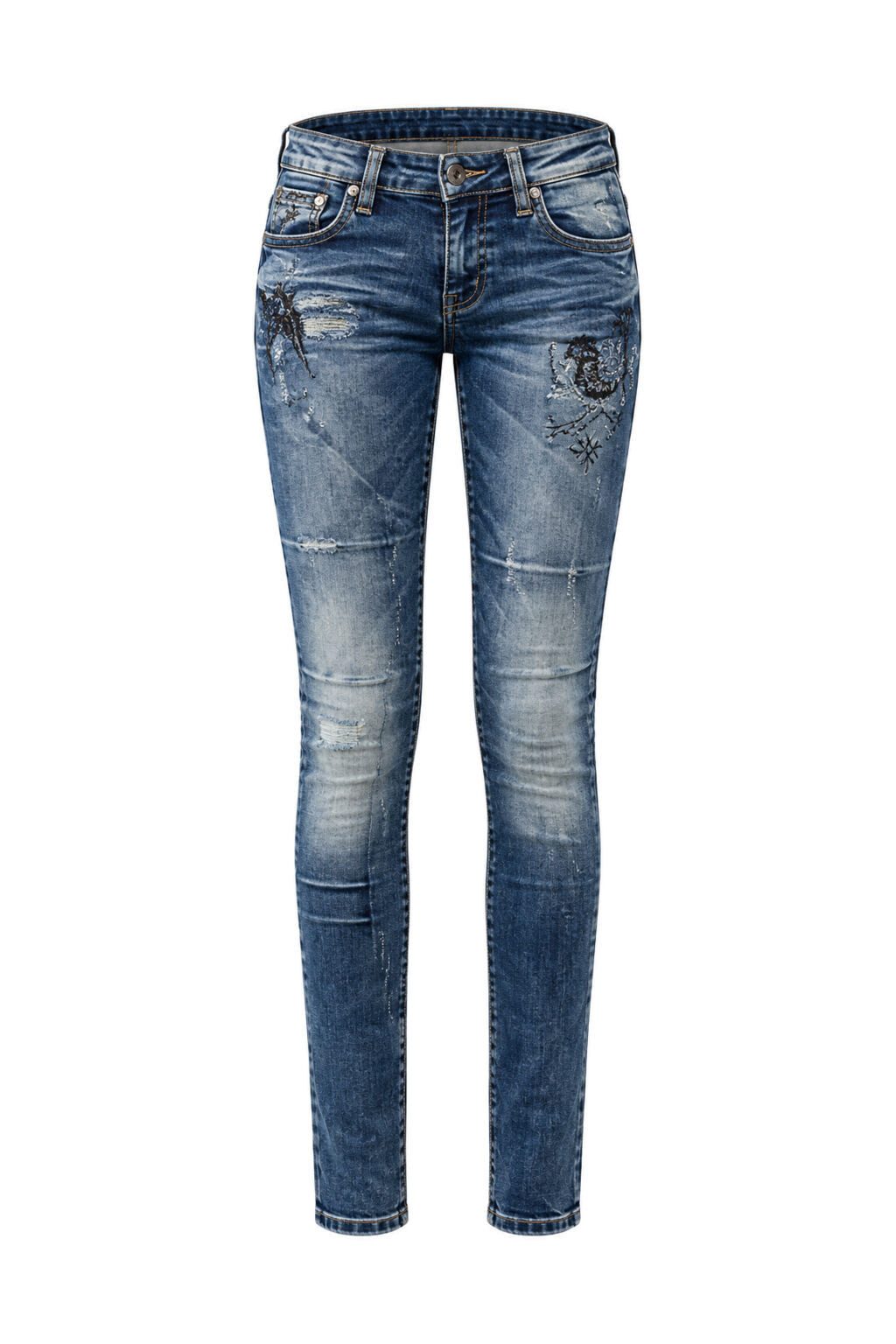 Cipo & Baxx Skinny-fit-Jeans Jeans mit tollen Abnähern, WD168 – Bild 2 von 5