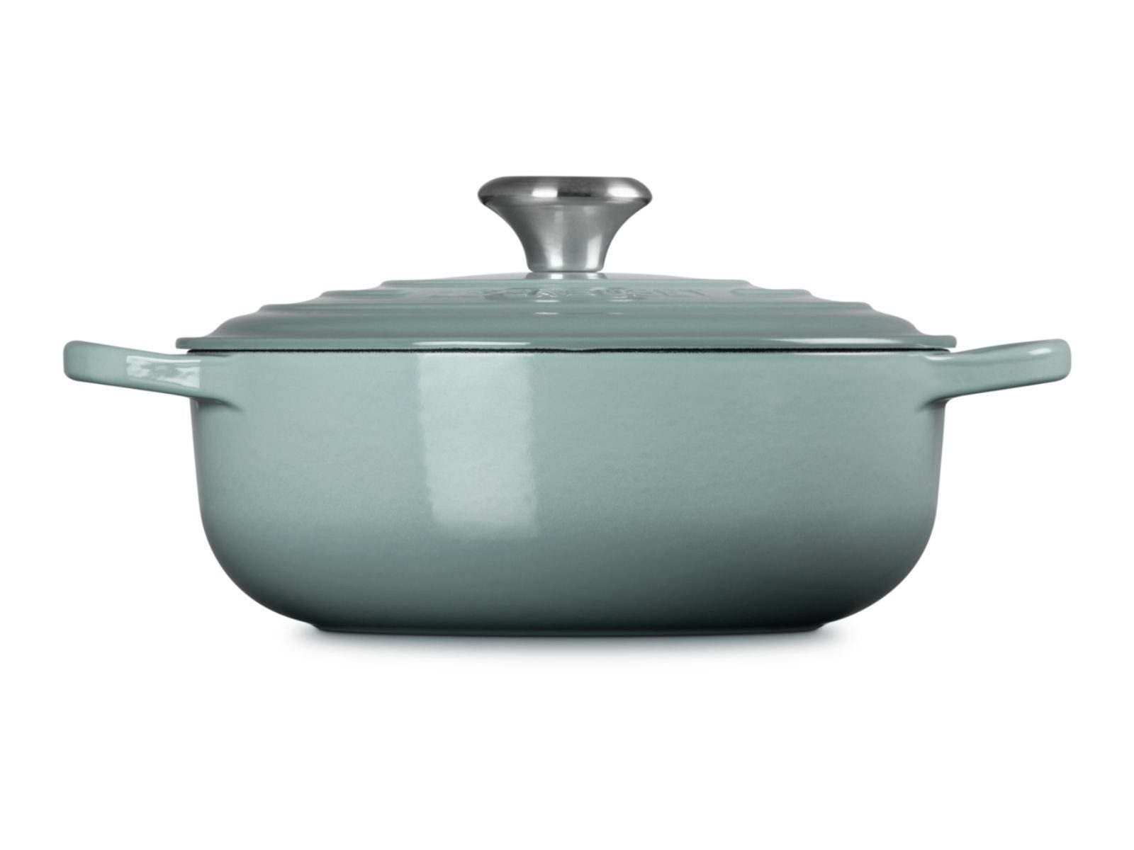 LE CREUSET Bräter Sauteuse Signature rund sea salt 24cm, Emailliertes Gusseisen