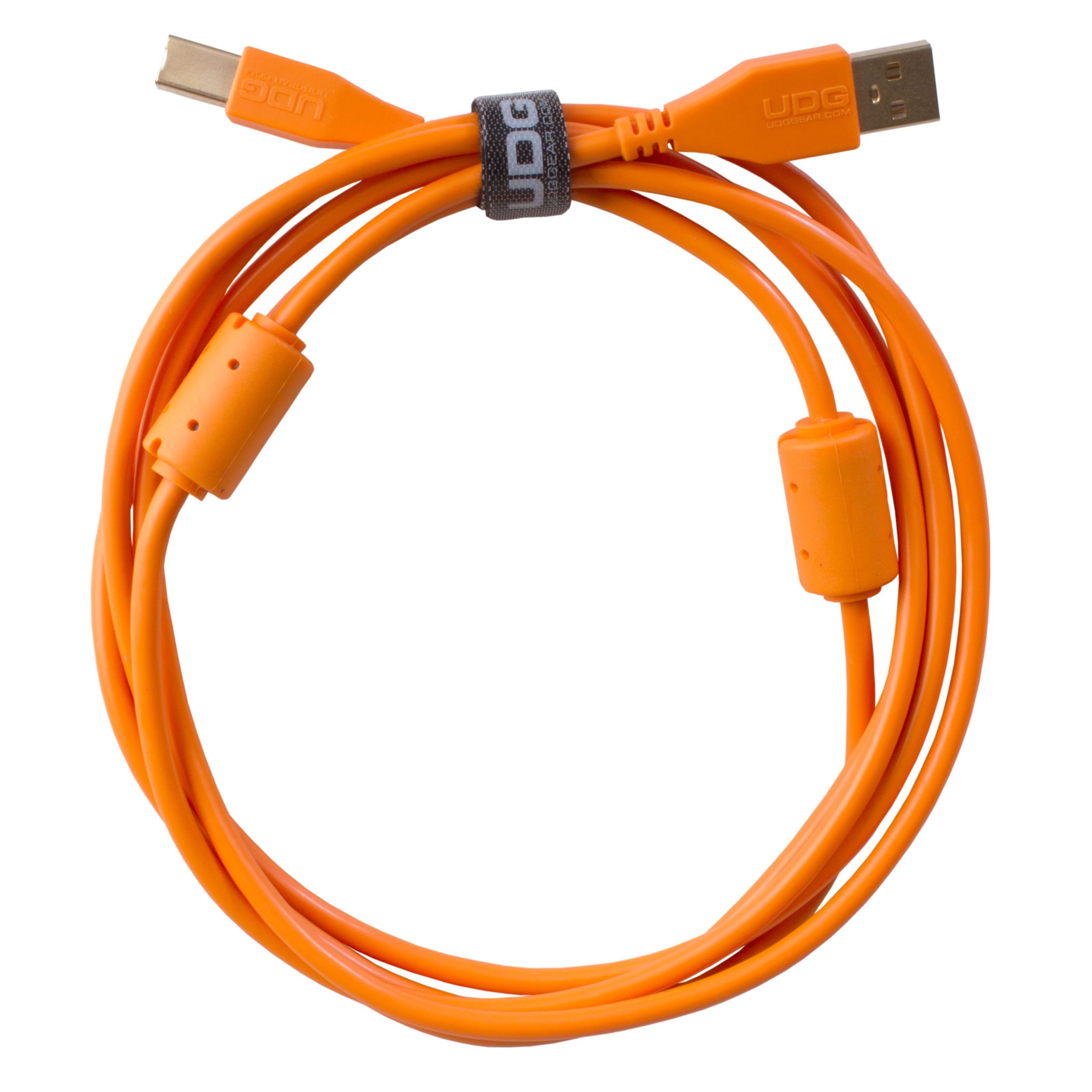 UDG Audio-Kabel, Ultimate Audio Cable USB 2.0 A-B Orange Straight 1m (U95001OR) -