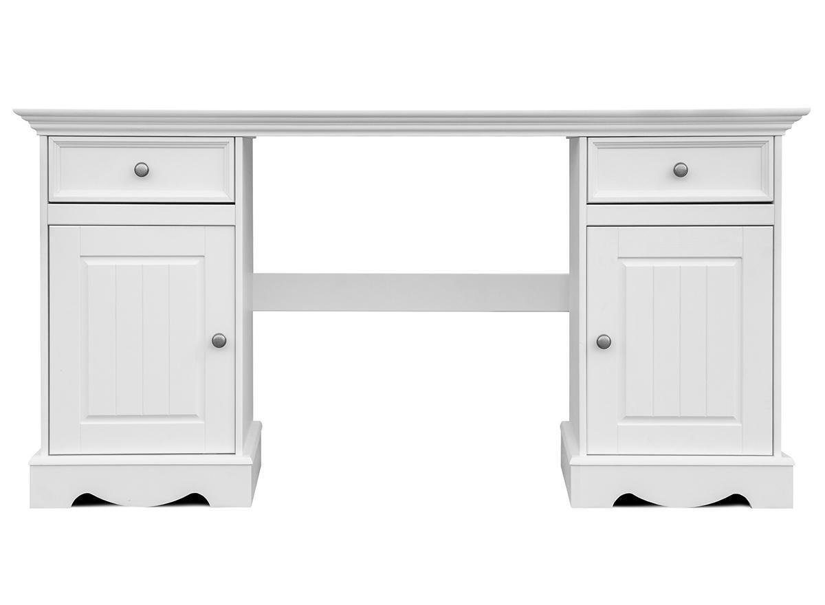 JVmoebel Schreibtisch Landhausstil Schreibtisch aus Echtholz für Arbeitszimmer (2-St., Schreibtisch), Made in Europa