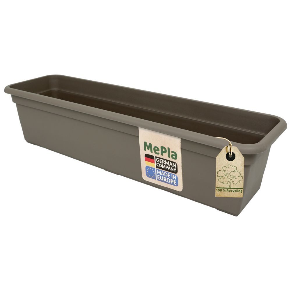 Heimwerkercenter Balkonkasten MePla Blumenkasten Balcony Standard L 80cm, B 16,7cm, Taupe, Kunstoff