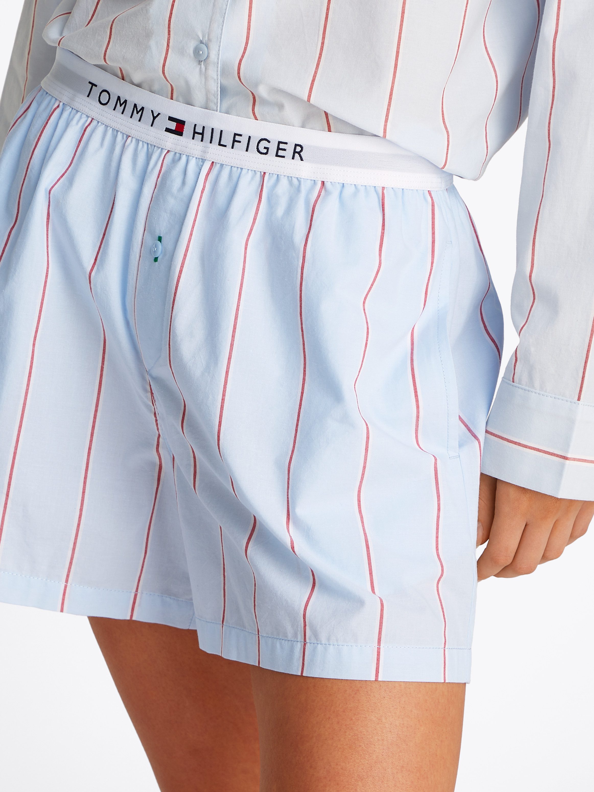 Tommy Hilfiger Underwear Shorts POPLIN SHORT mit Streifenmuster, Logobund günstig online kaufen
